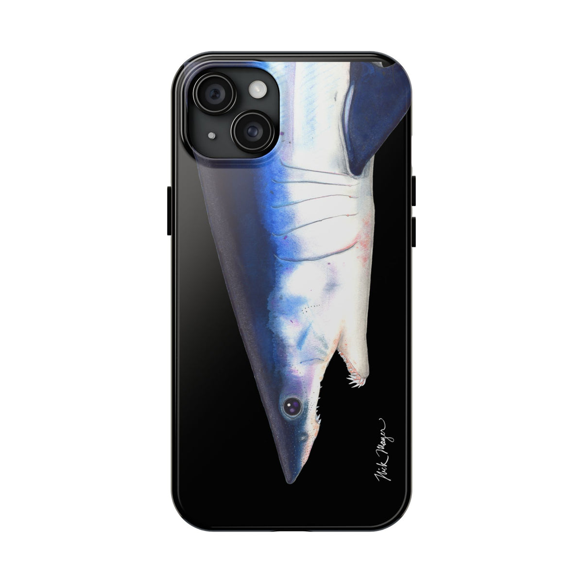 Mako Shark Face Black Case (iPhone) Printify