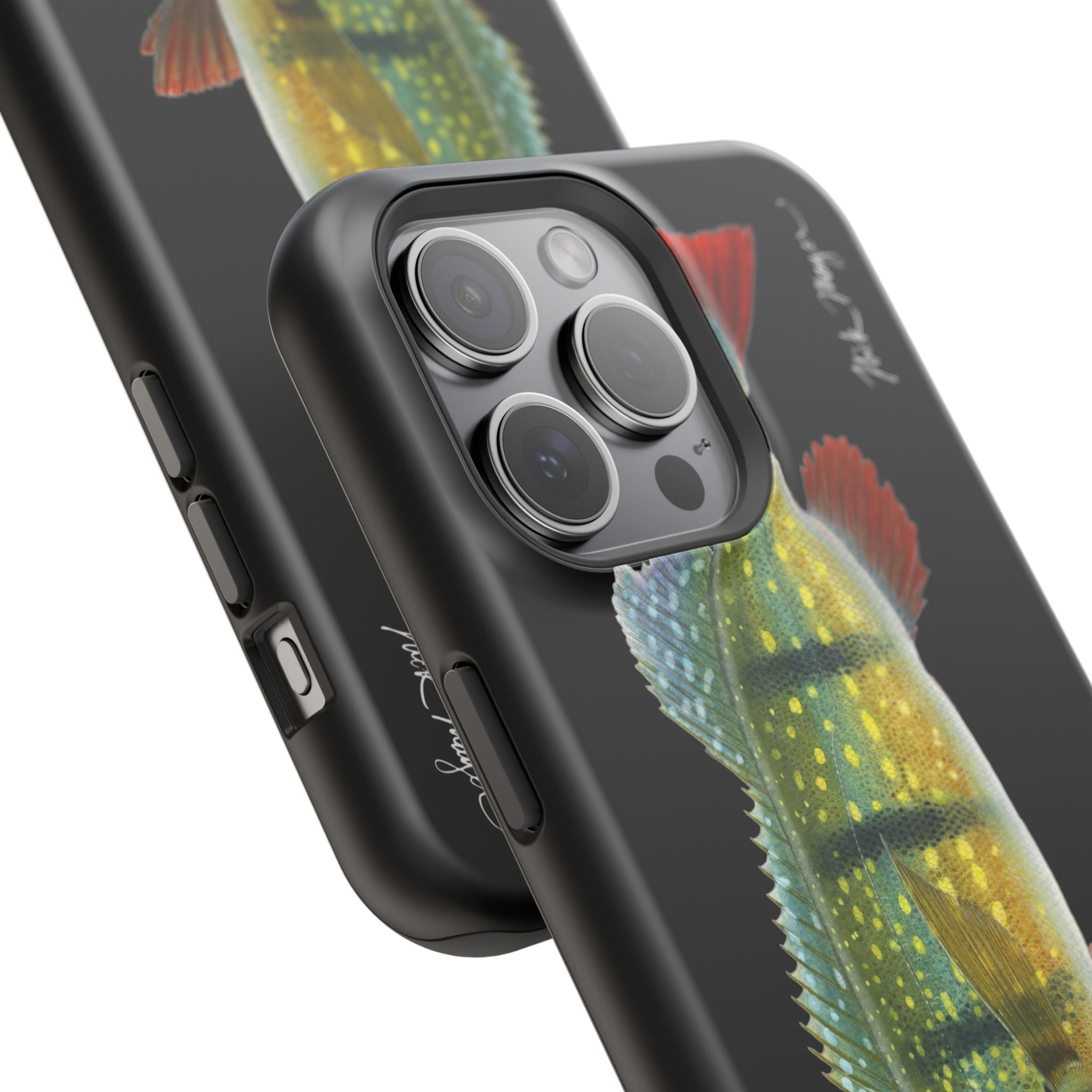 Peacock Bass MagSafe Black iPhone Case