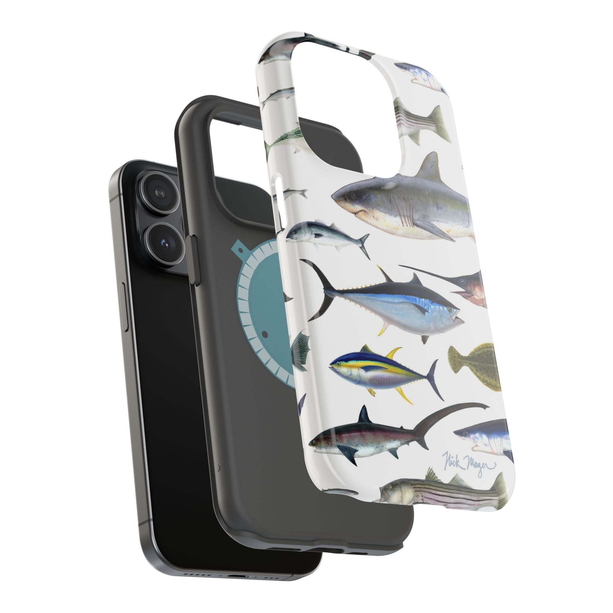 New England Fish White MagSafe iPhone Case