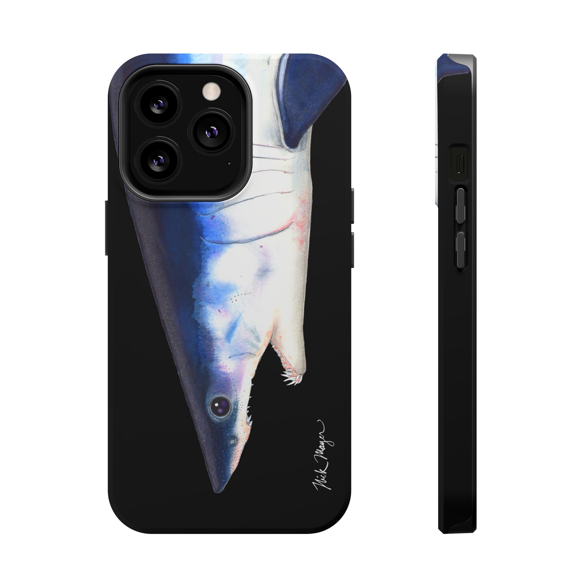 Mako Shark Face MagSafe Black iPhone Case