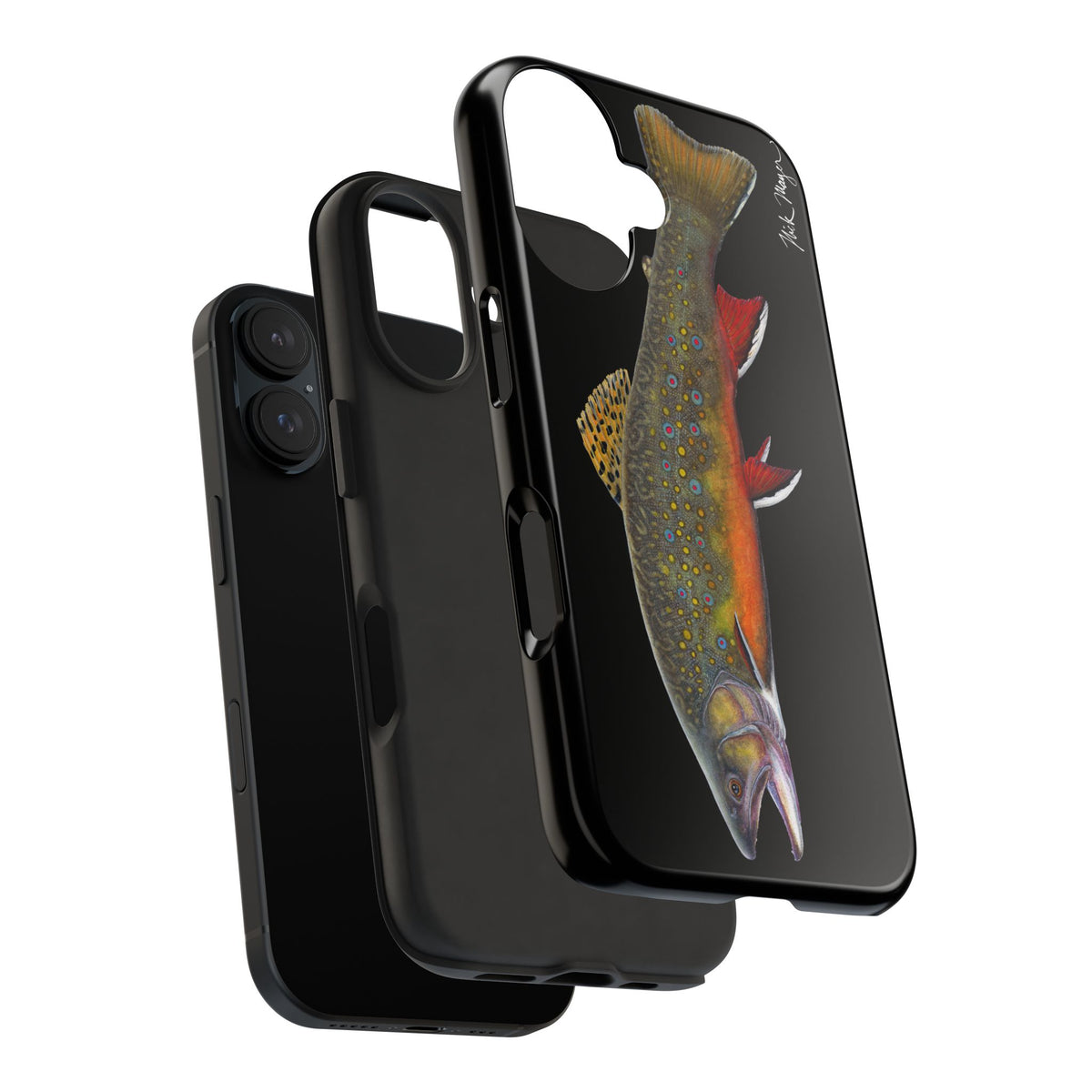 Brook Trout Black Phone Case (iPhone) Printify