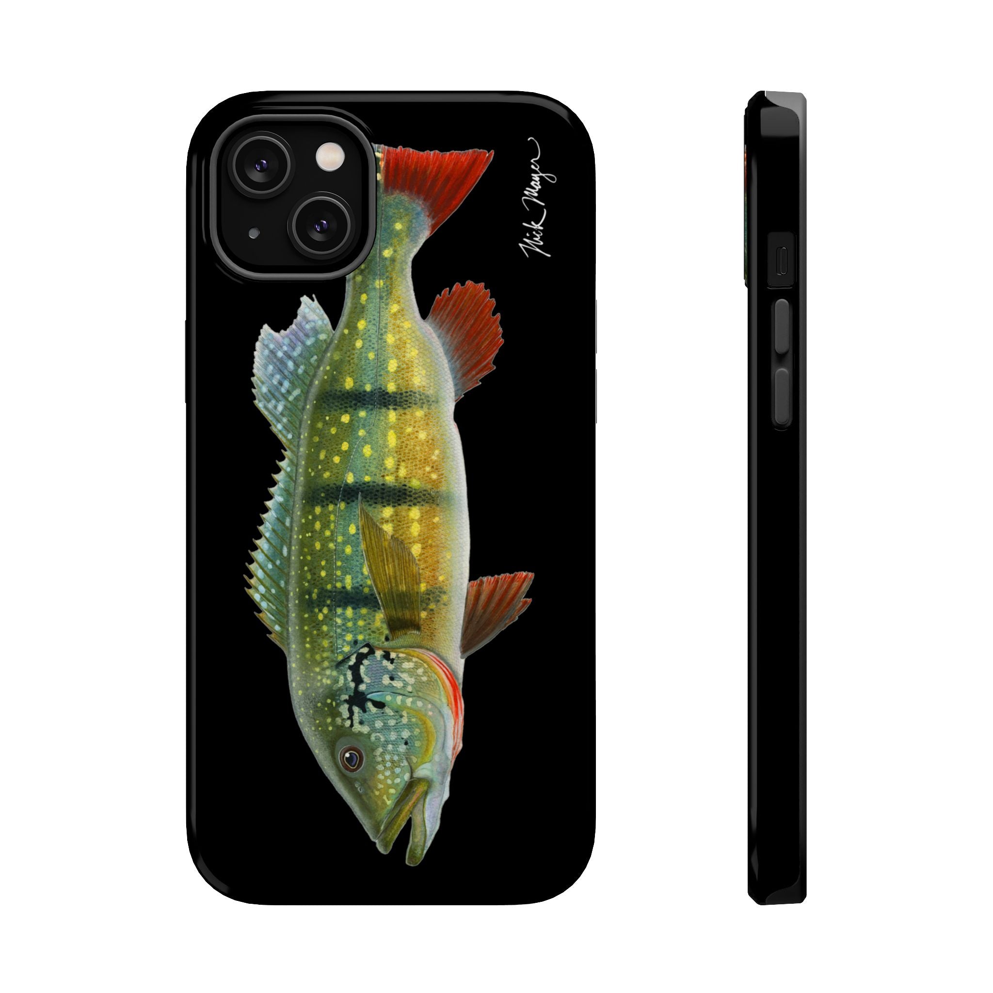 Peacock Bass MagSafe Black iPhone Case