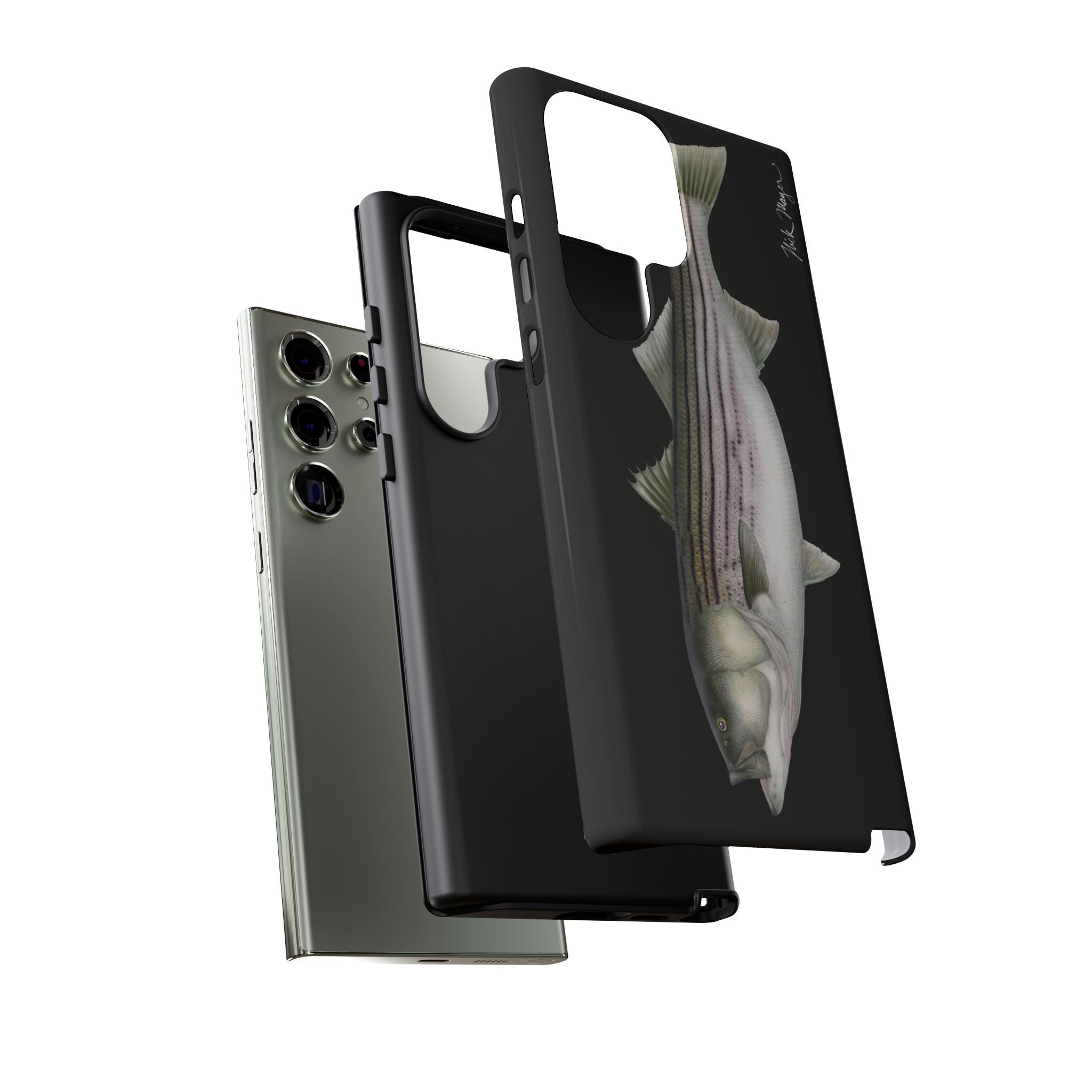 30 lb Striper Black Phone Case (Samsung) Printify