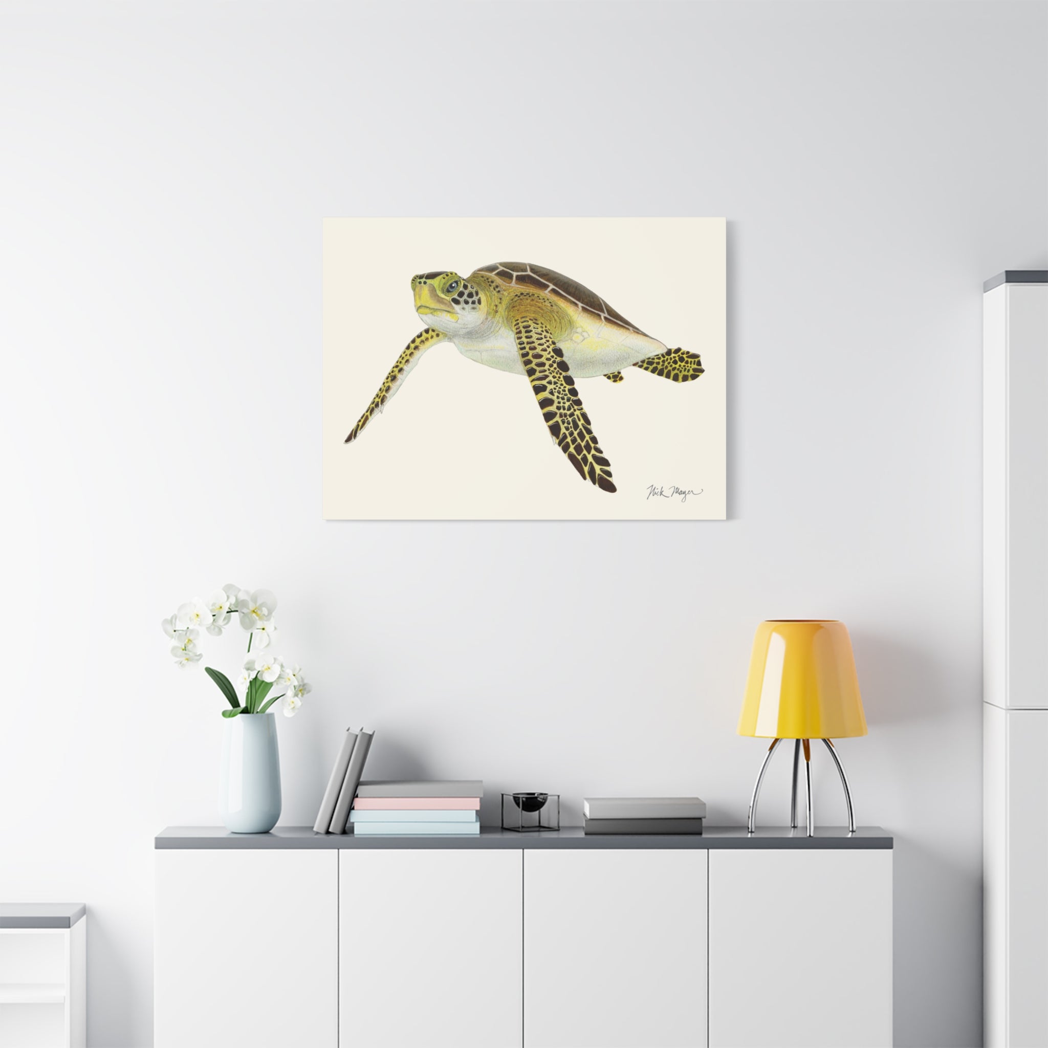 Juvenile Green Sea Turtle III Canvas Print