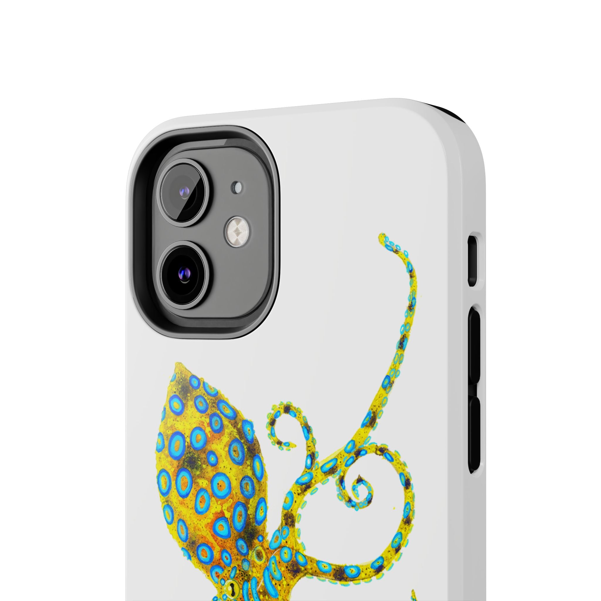 Blue Ringed Octopus White Phone Case (iPhone)