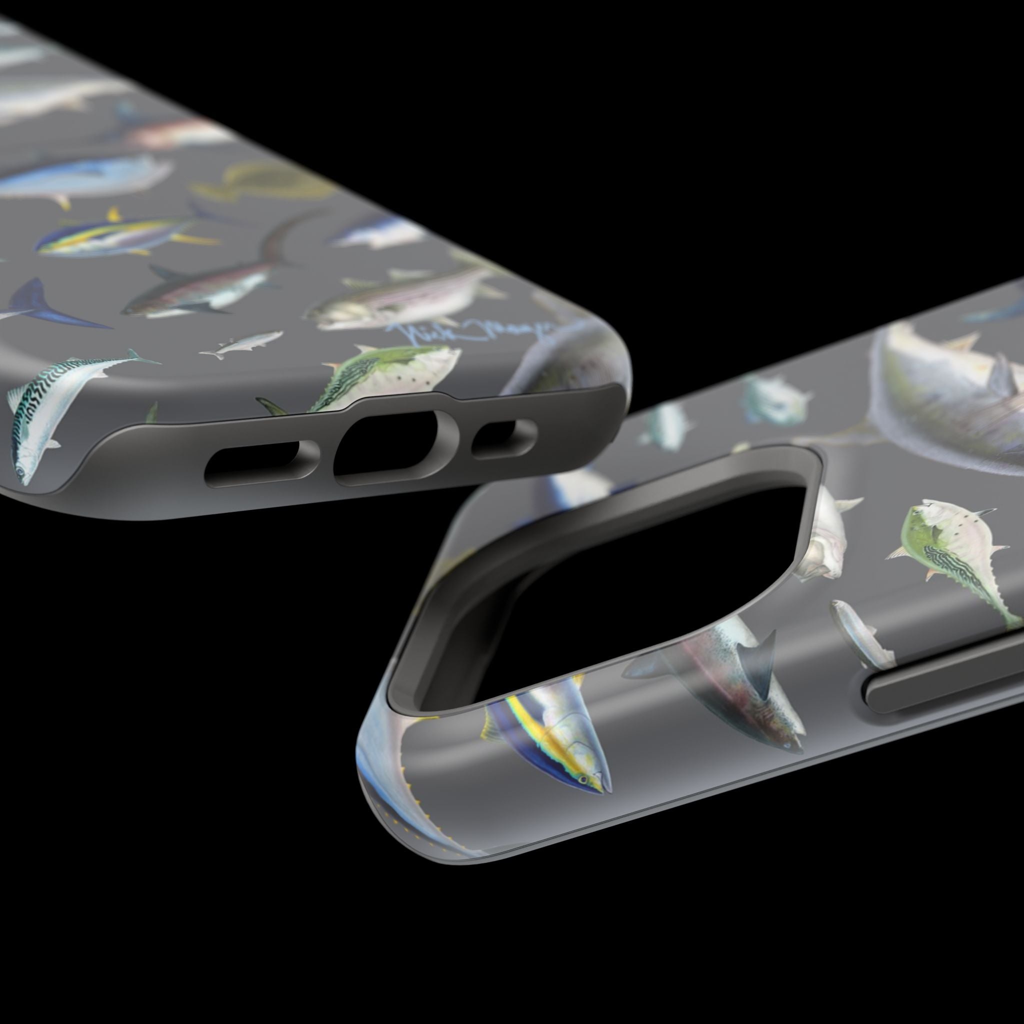 New England Offshore Fish Grey MagSafe iPhone Case