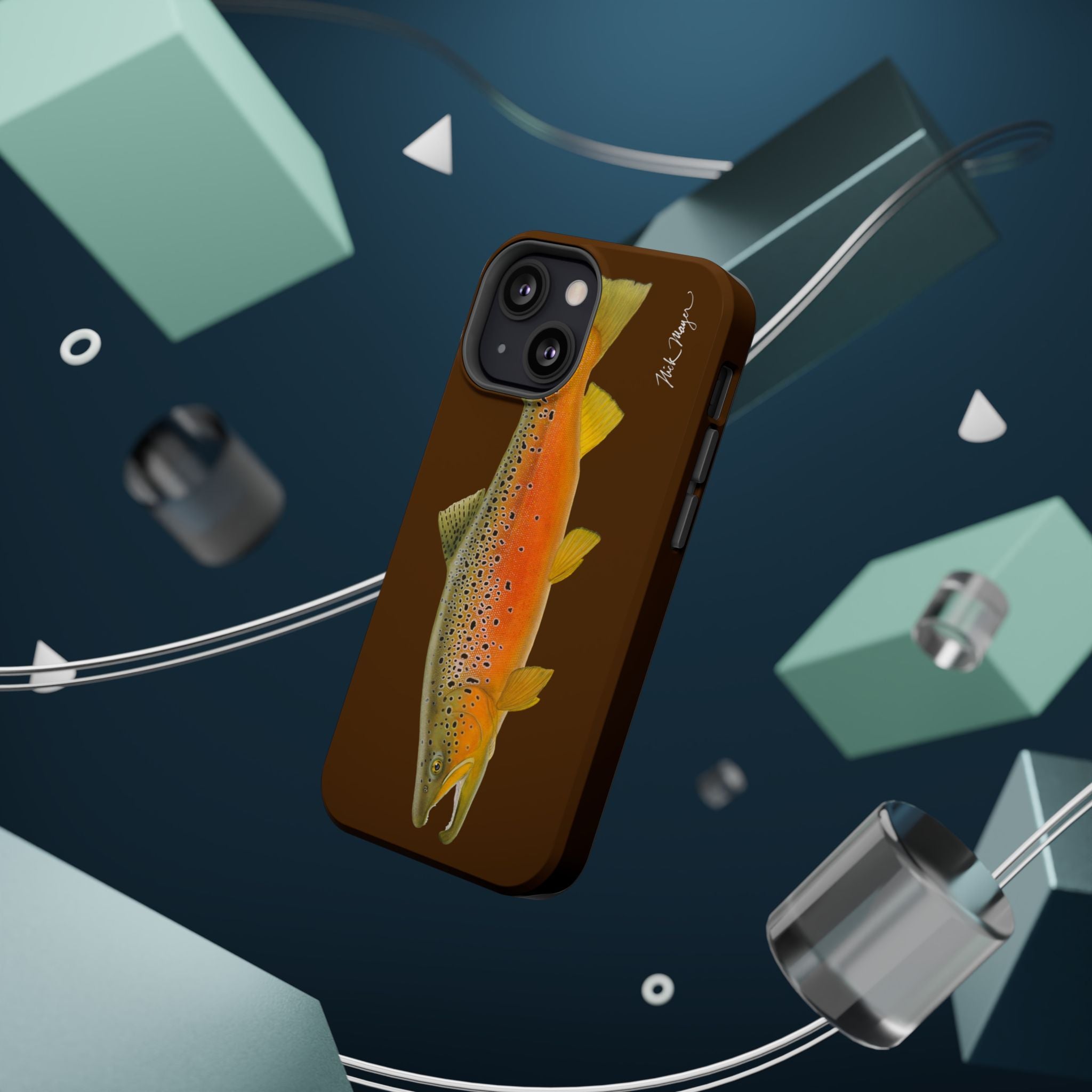 Brown Trout 2 Brown MagSafe iPhone Case, Limited Run
