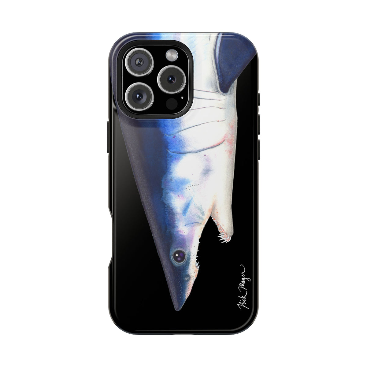 Mako Shark Face MagSafe Black iPhone Case Printify