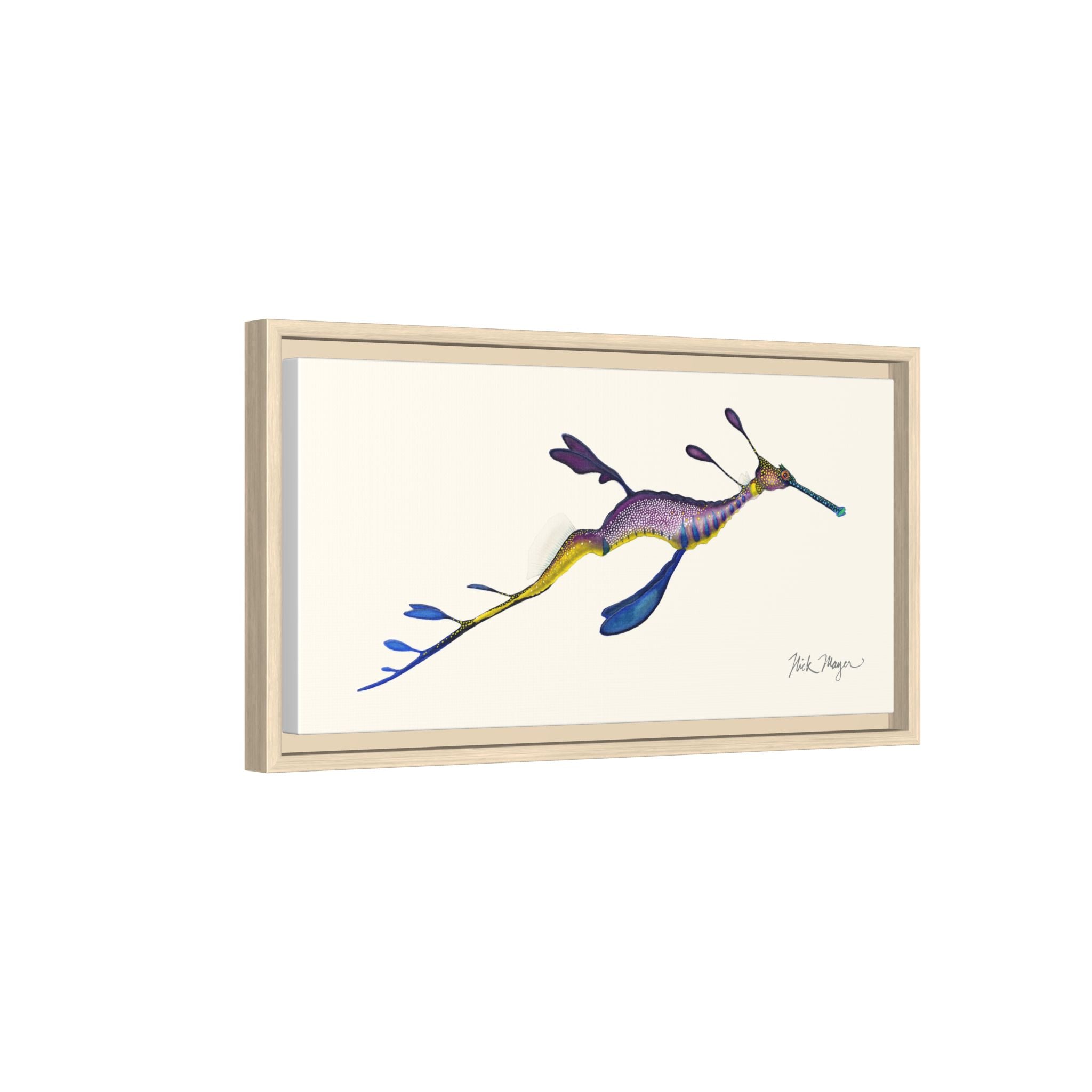 Weedy Sea Dragon Framed Canvas Print Printify