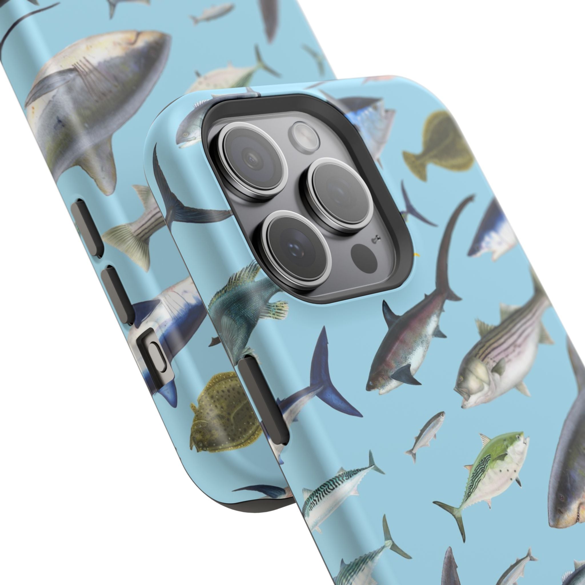 New England Fish Blue MagSafe iPhone Case