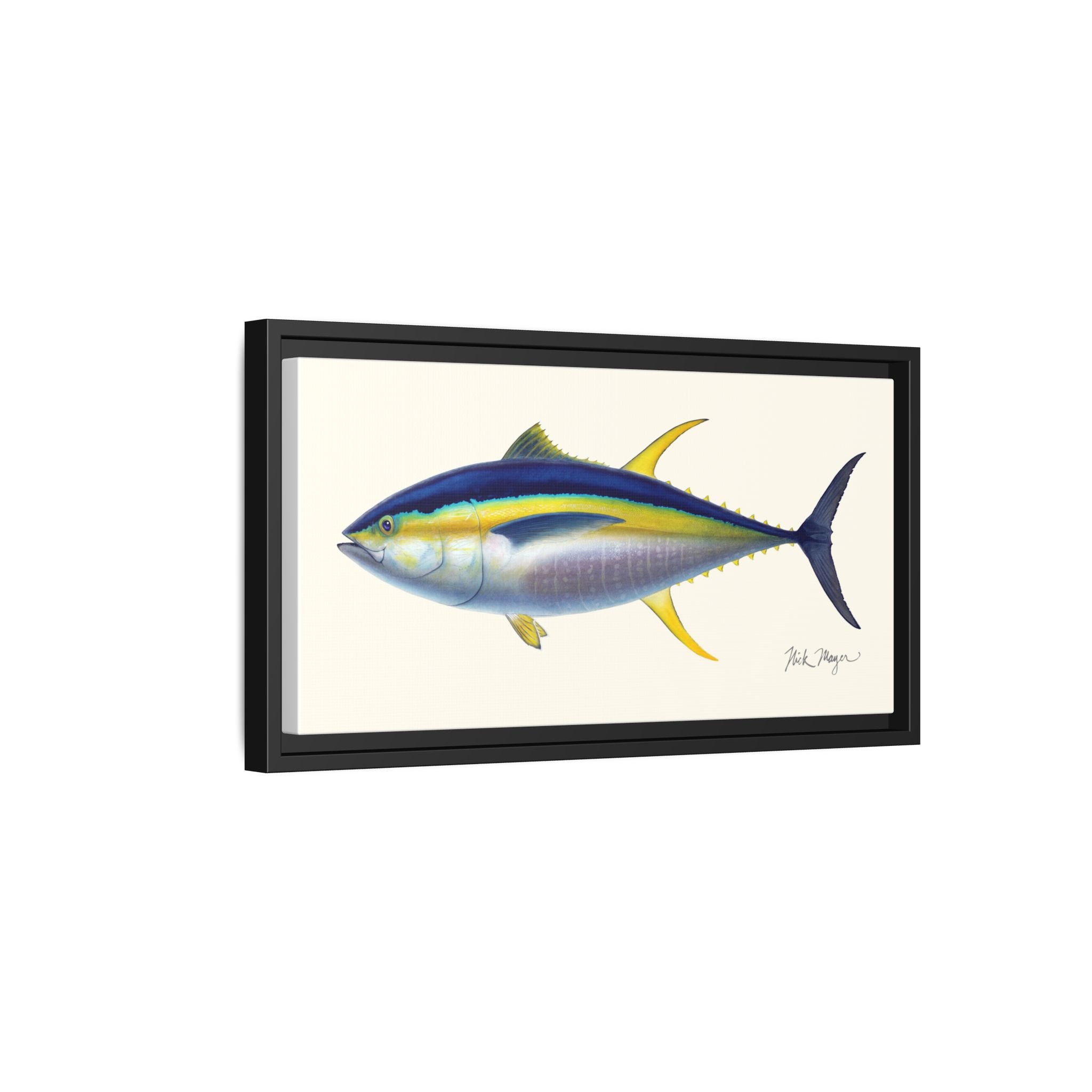Yellowfin Tuna Framed Canvas Print Printify