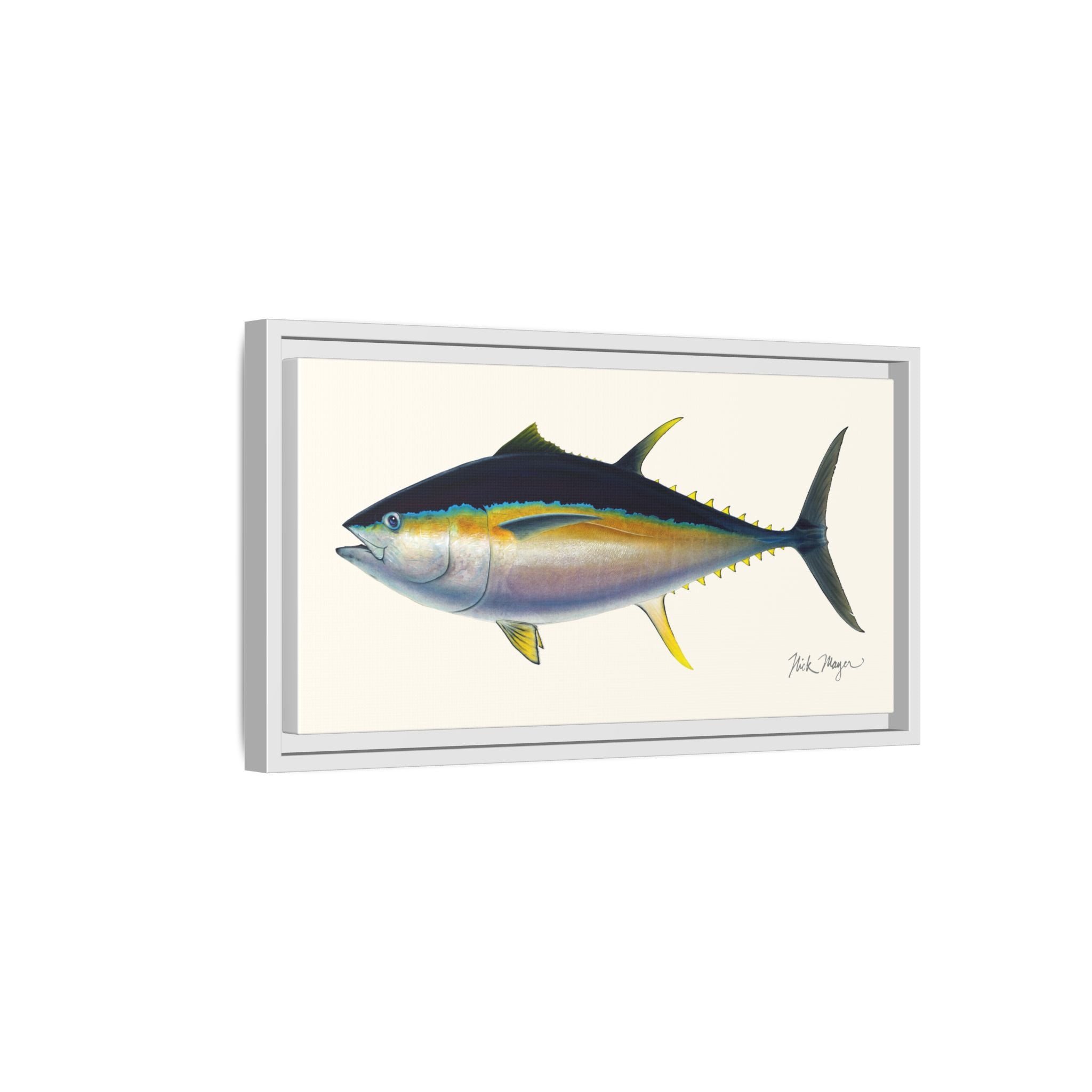 Bigeye Tuna Framed Canvas Print Printify