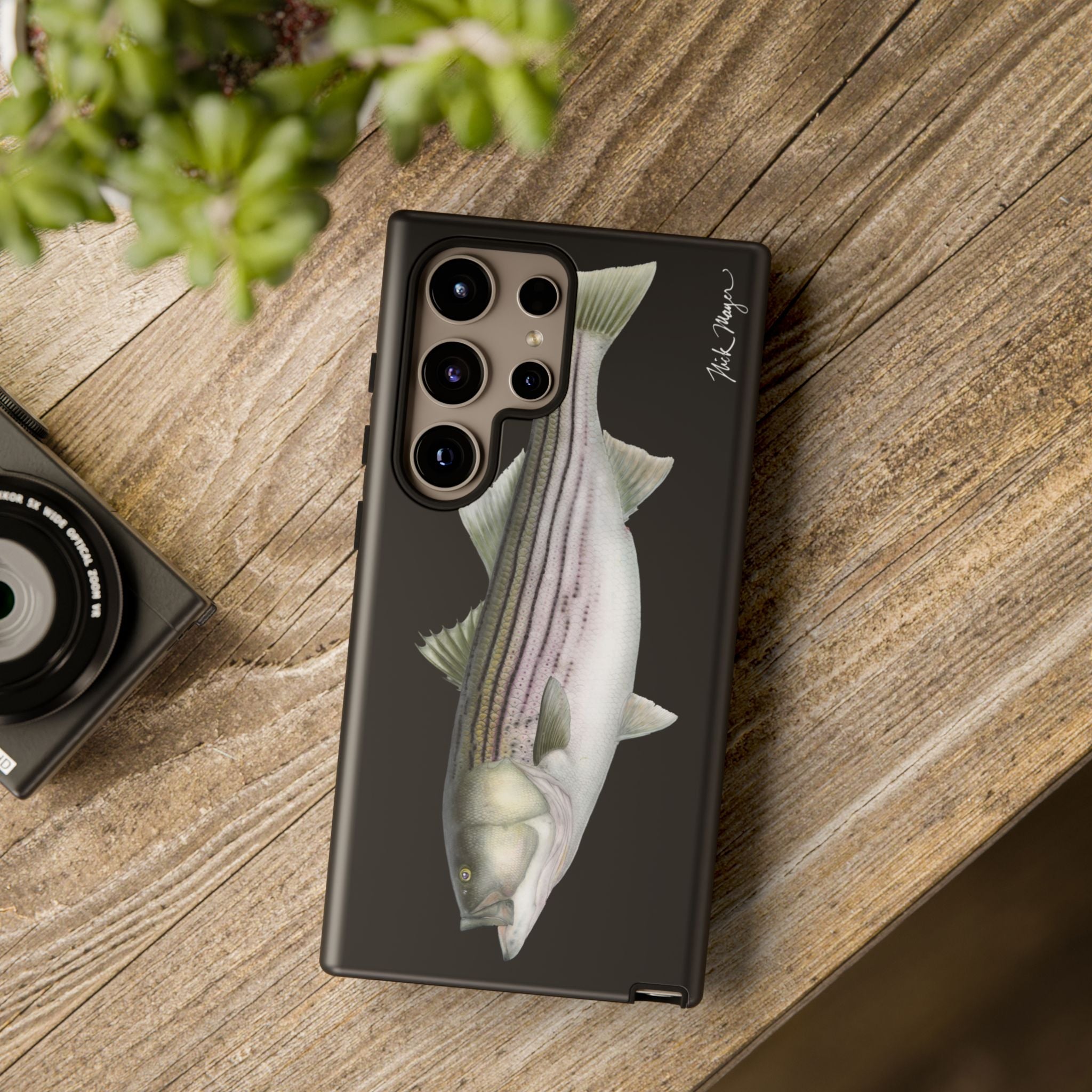 30 lb Striper Black Phone Case (Samsung) Printify