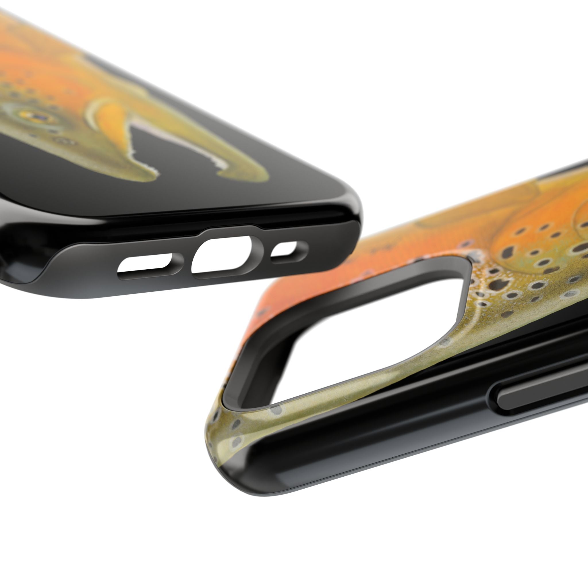 Brown Trout 2 Black MagSafe iPhone Case