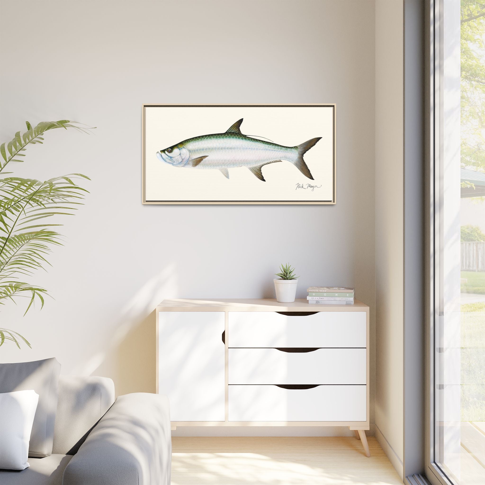 Tarpon Framed Canvas Print Printify
