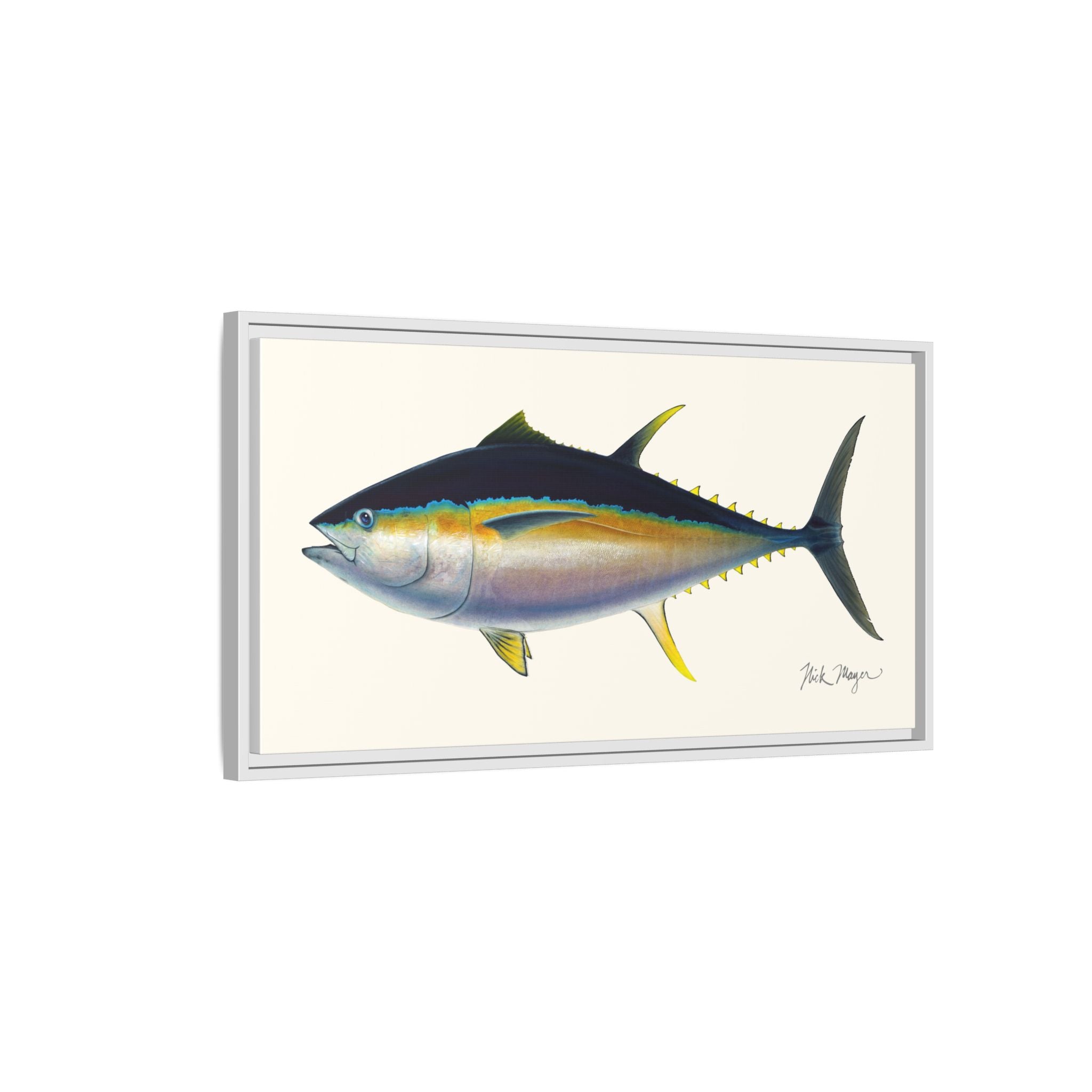 Bigeye Tuna Framed Canvas Print Printify