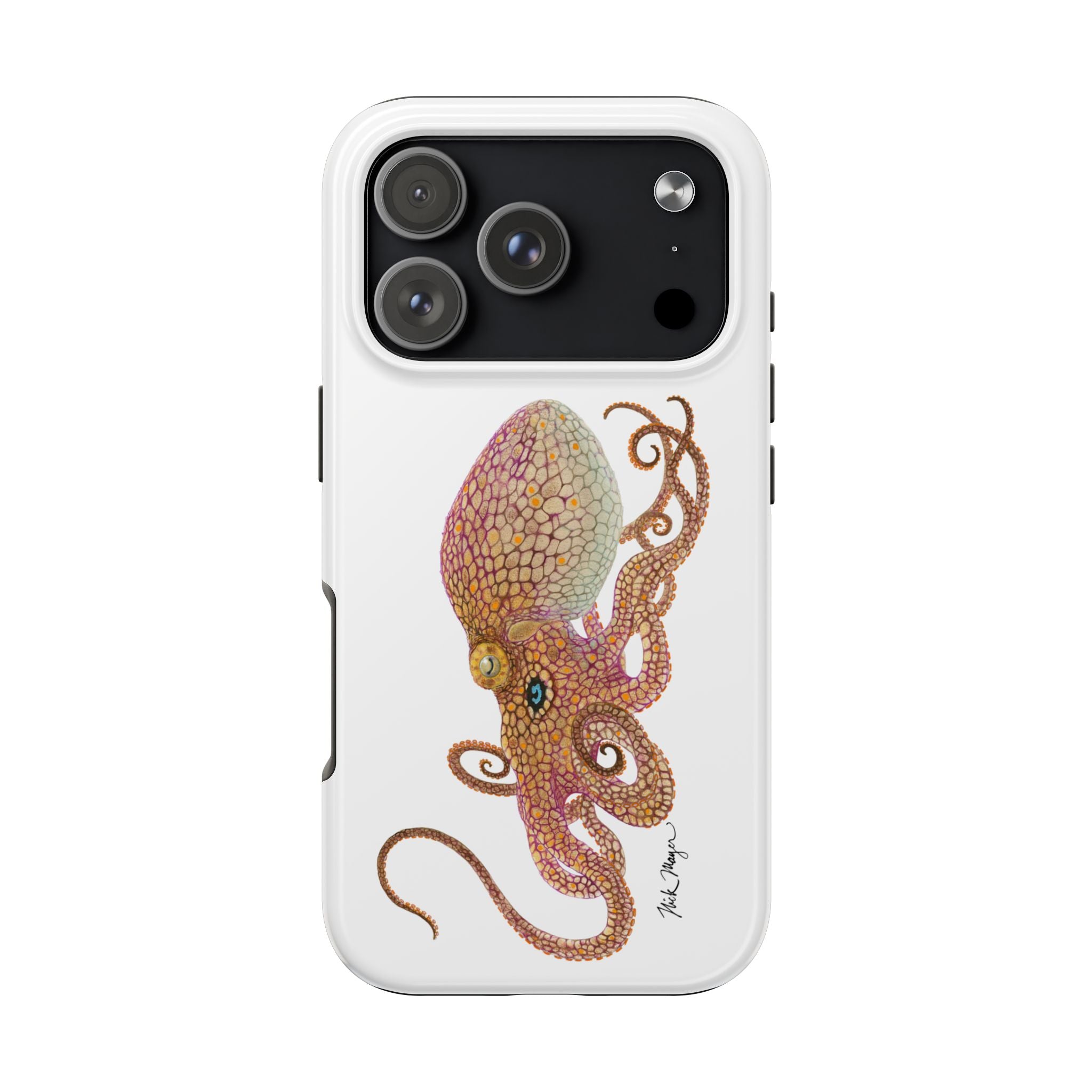 Two Spot Octopus White Phone Case (iPhone)