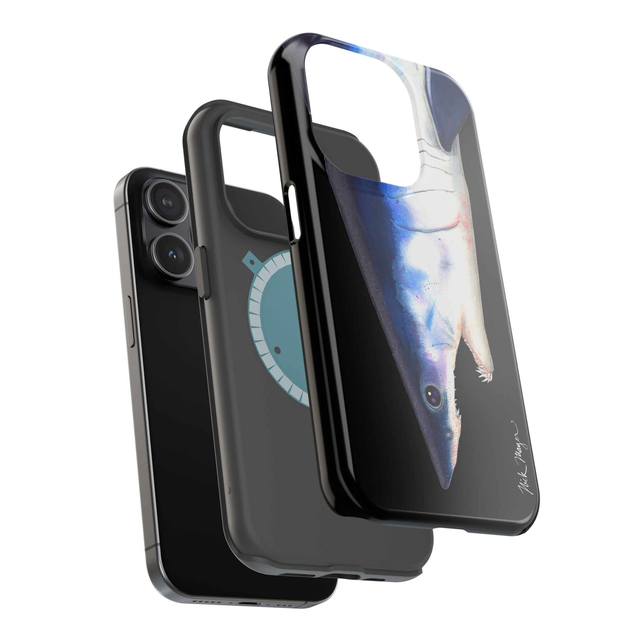 Mako Shark Face MagSafe Black iPhone Case