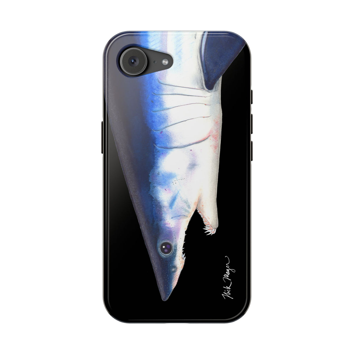 Mako Shark Face MagSafe Black iPhone Case Printify