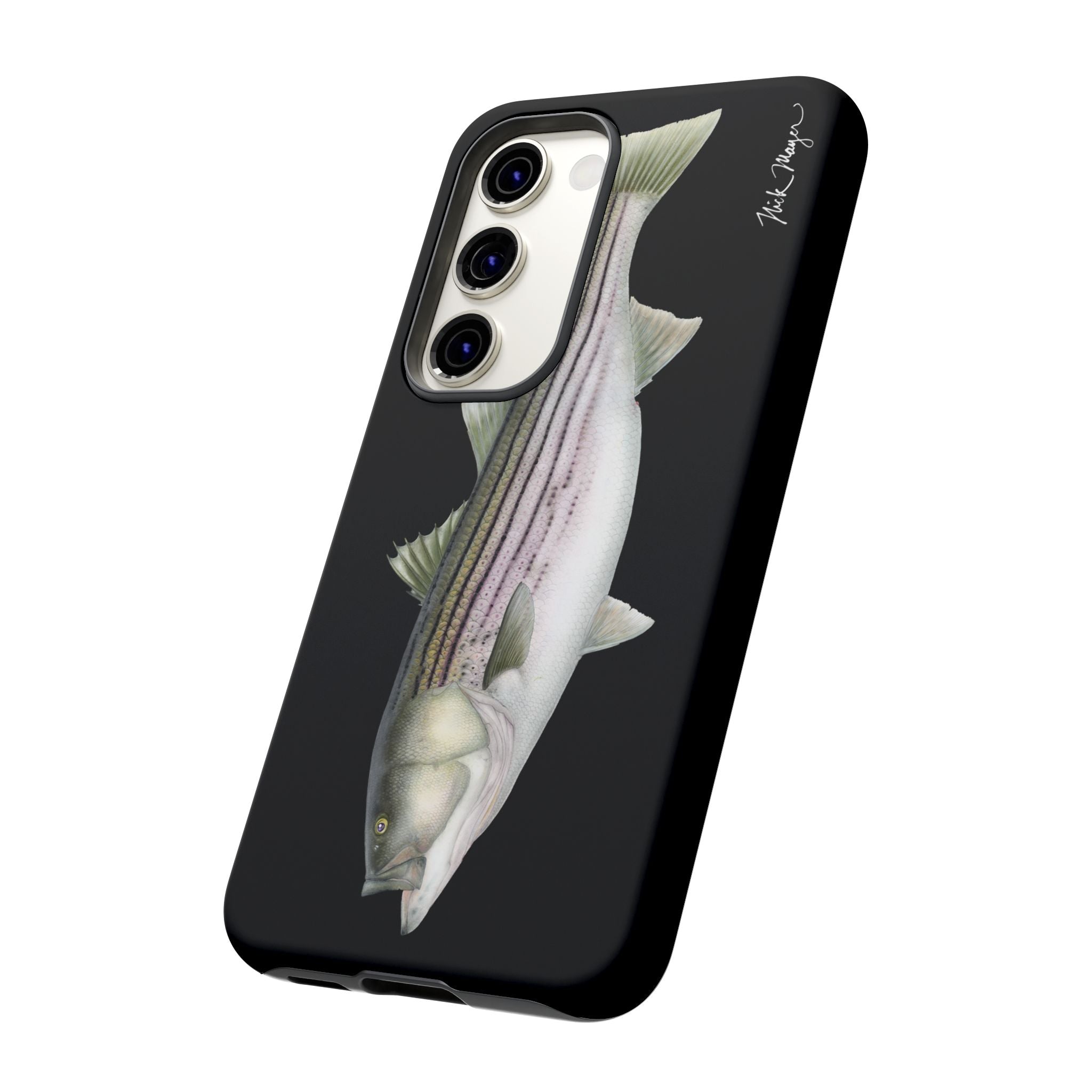 30 lb Striper Black Phone Case (Samsung) Printify