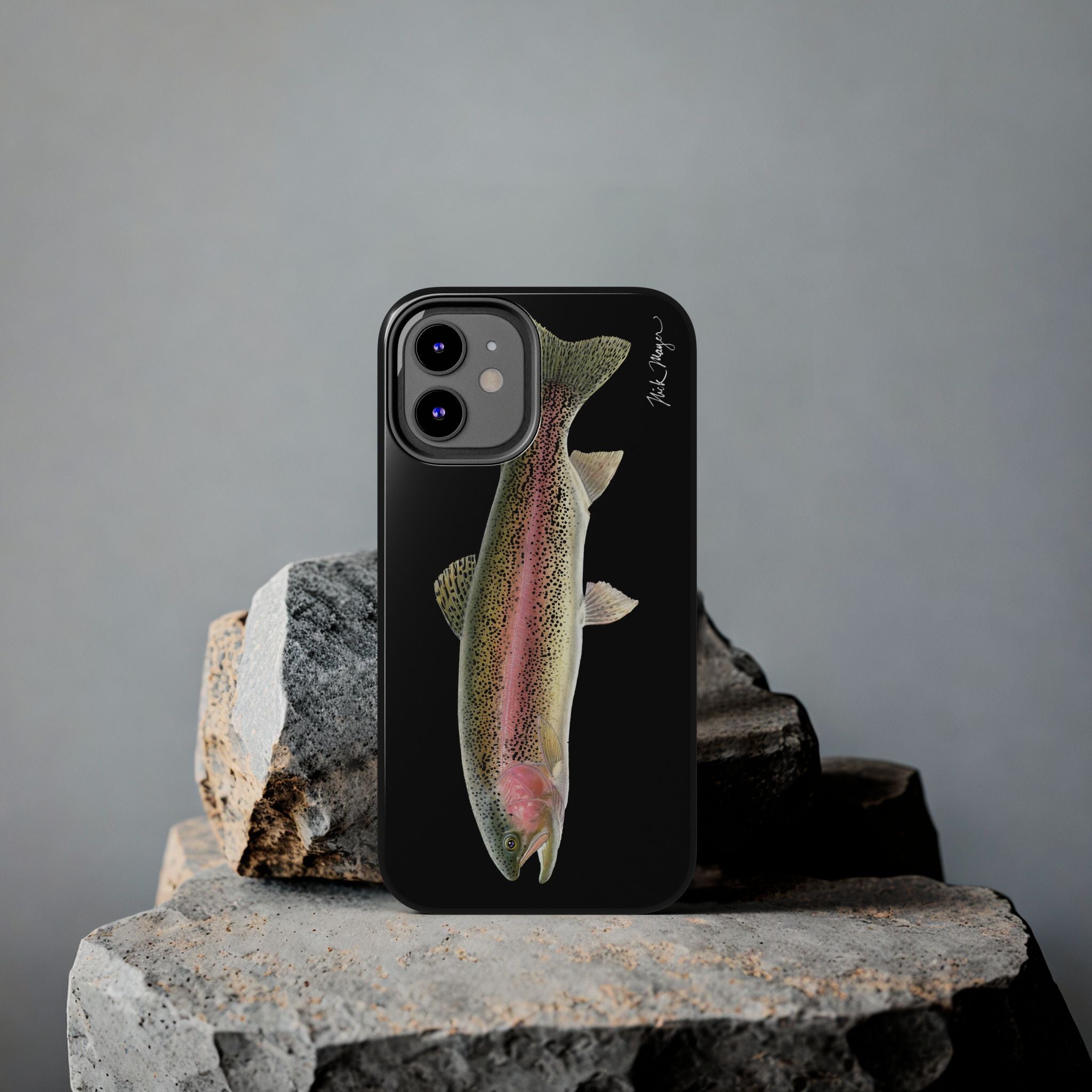 Rainbow Trout Black Phone Case (iPhone)