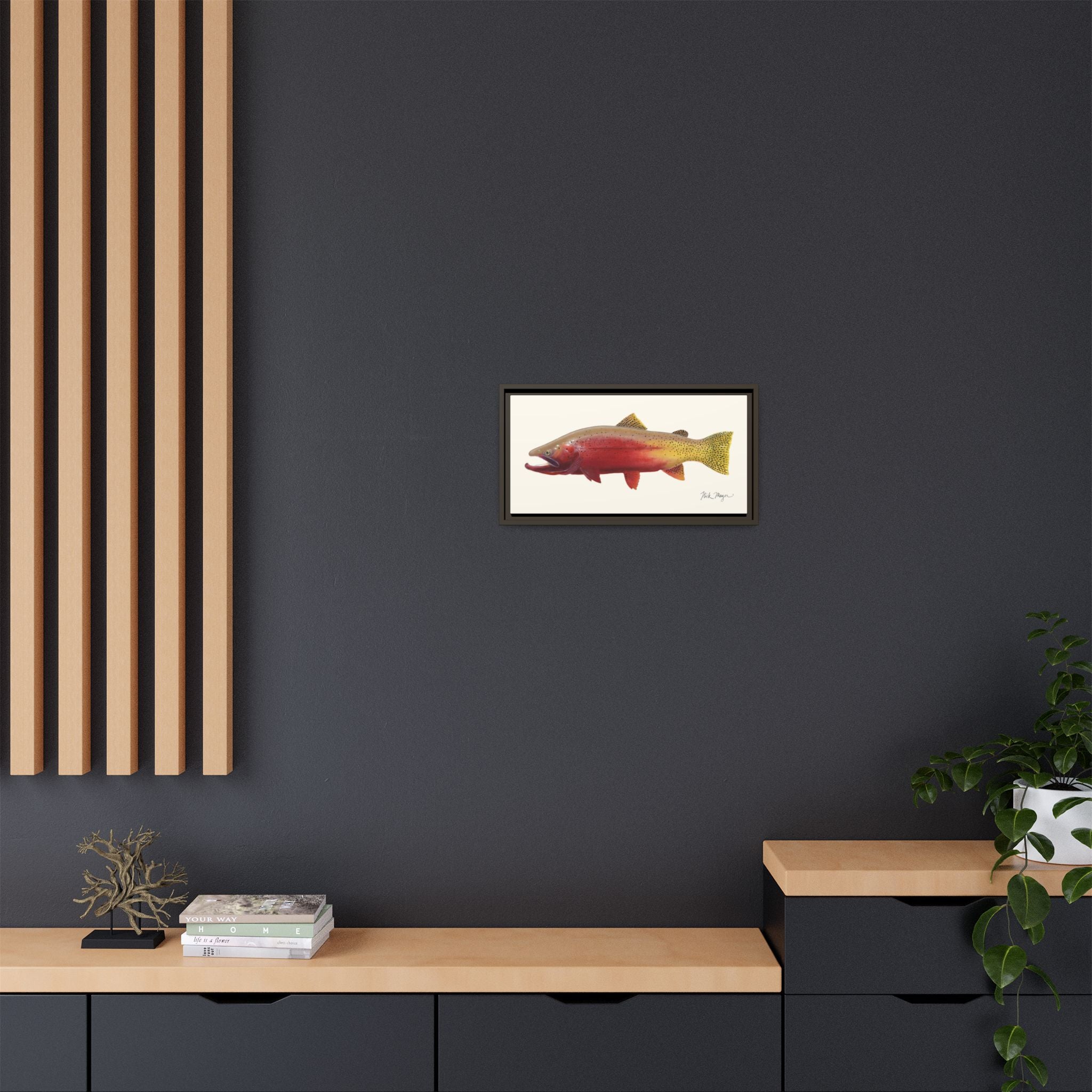 Cutthroat Trout II Framed Canvas Print Printify