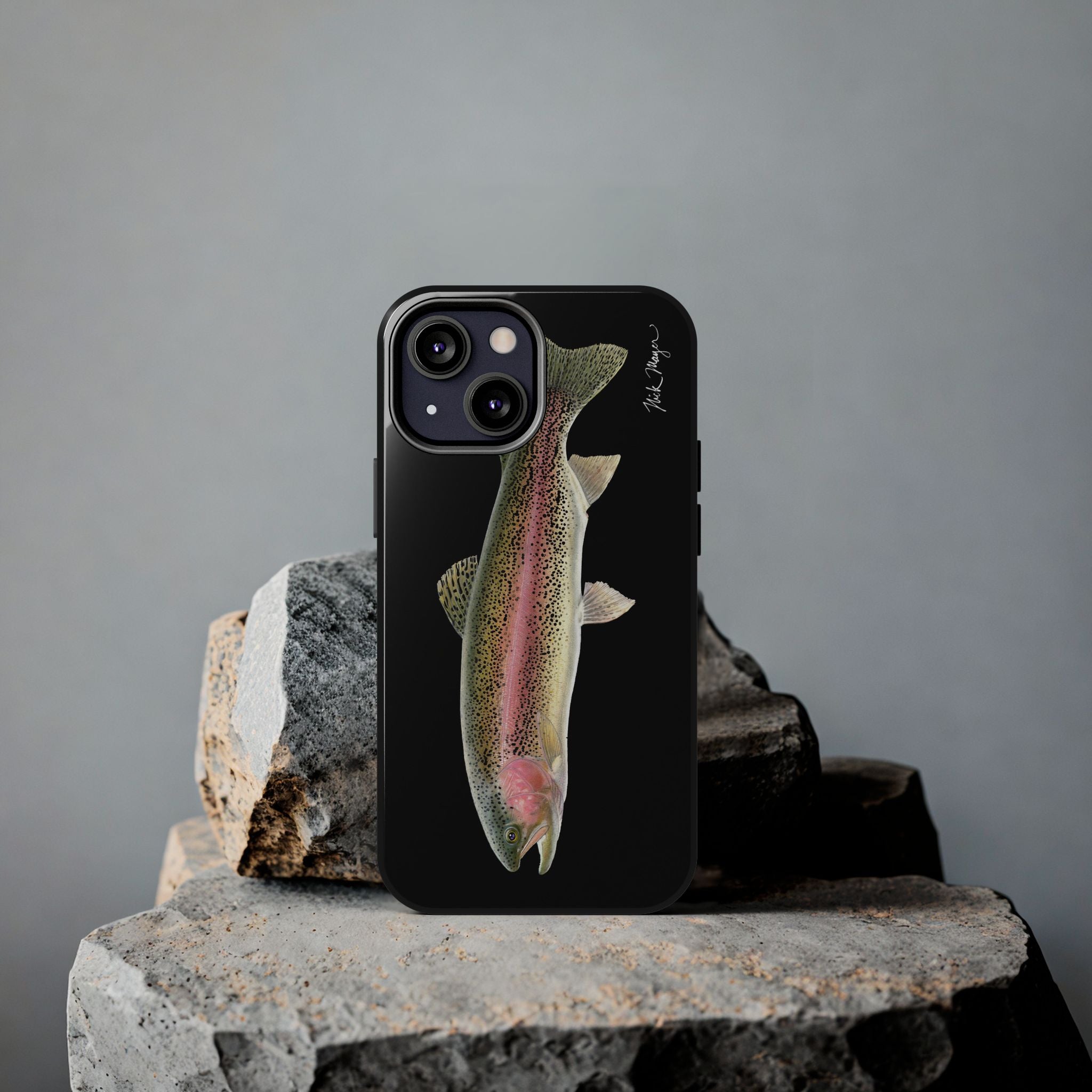 Rainbow Trout Black Phone Case (iPhone)