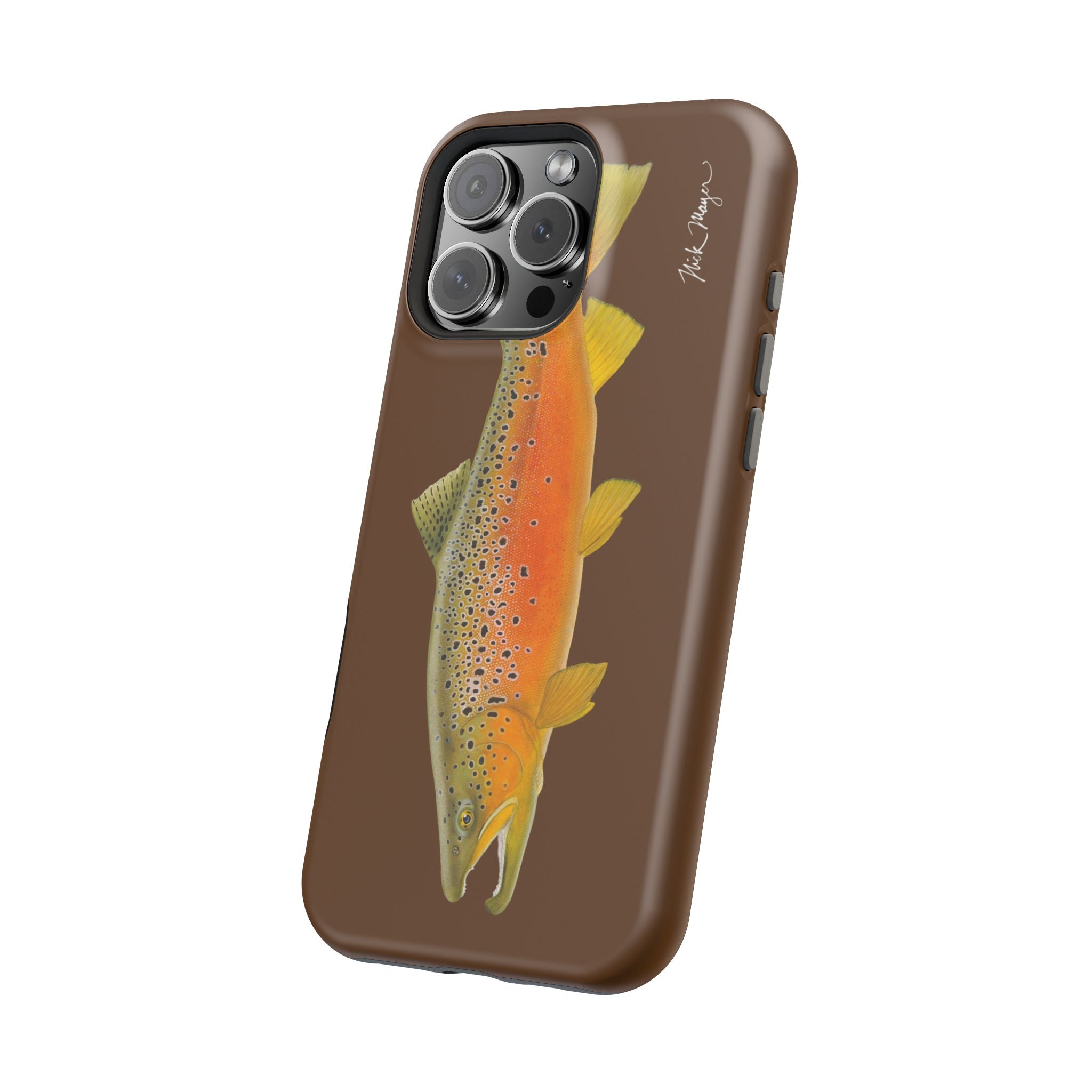Brown Trout 2 Brown MagSafe iPhone Case, Limited Run