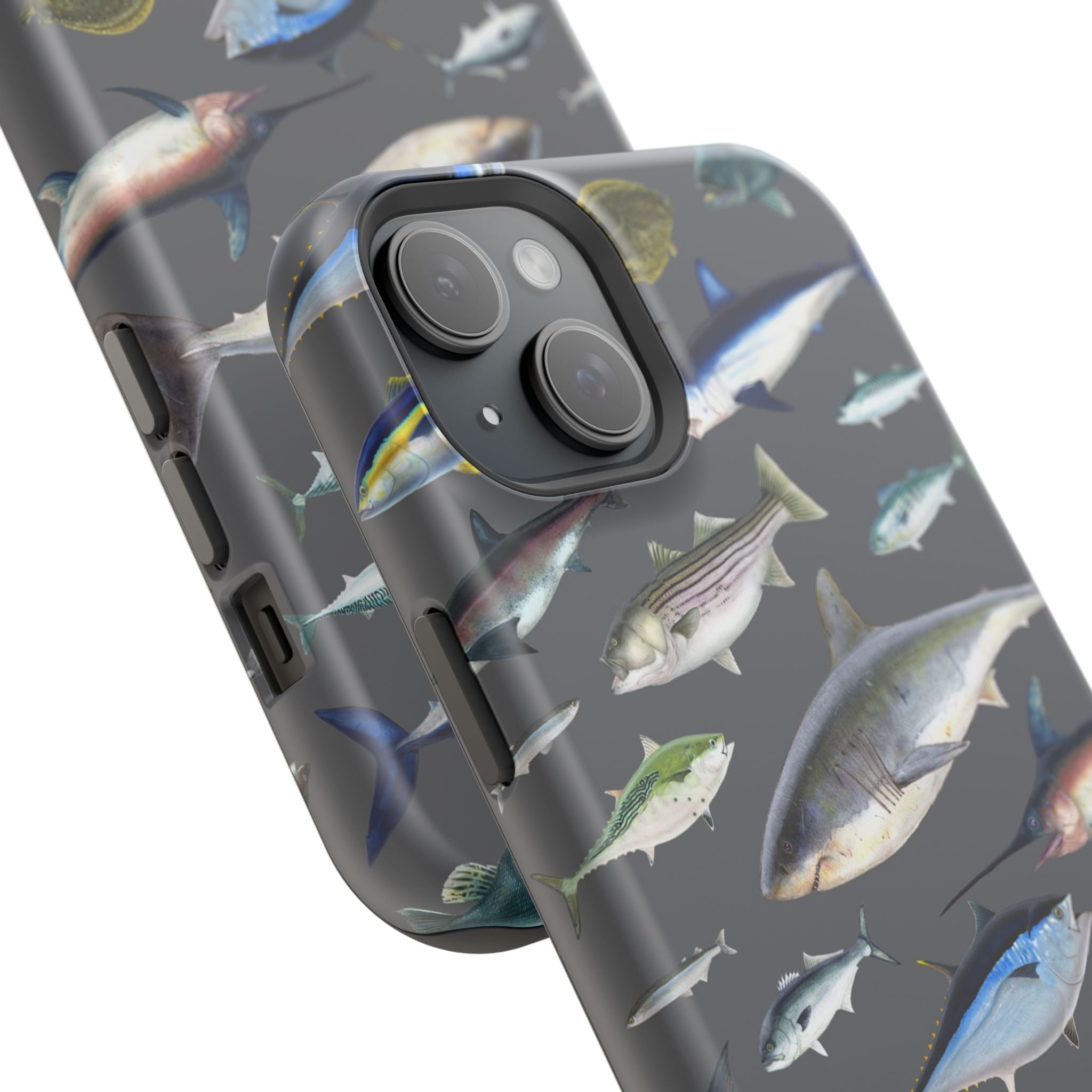 New England Offshore Fish Grey MagSafe iPhone Case