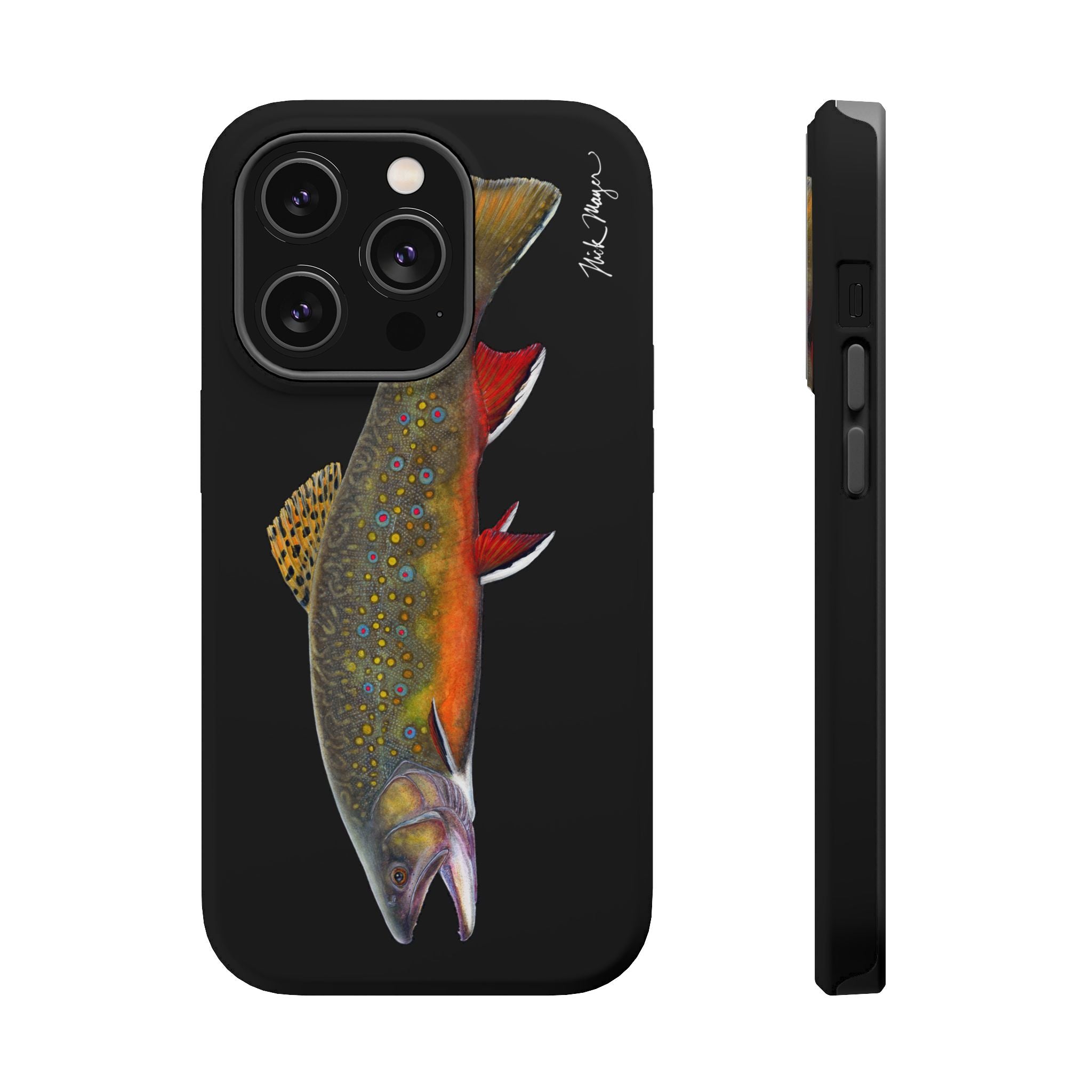 Brook Trout MagSafe Black iPhone Case