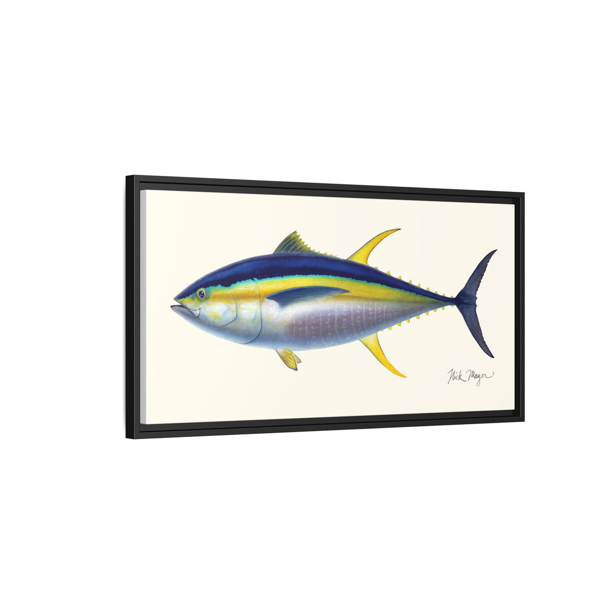 Yellowfin Tuna Framed Canvas Print Printify