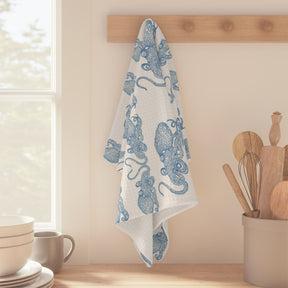 Blue Octopus II Soft Kitchen Towel