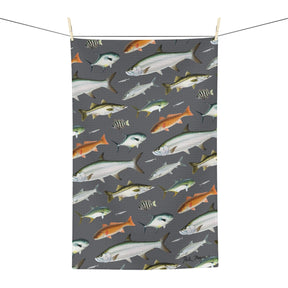 Southern Flats Fish Grey Soft Kitchen Towel - NEW for Fall 2023!