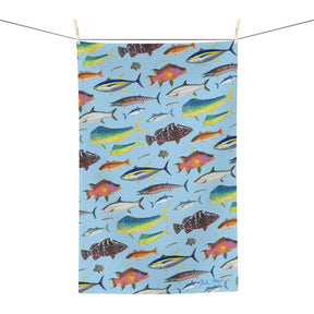 Southern Offshore Fish Blue Soft Kitchen Towel - NEW for Fall 2023!