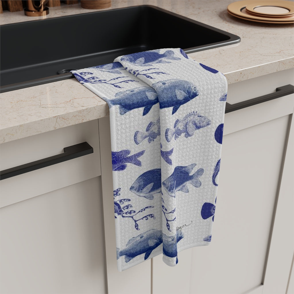 Ocean Stamps Soft Kitchen Towel