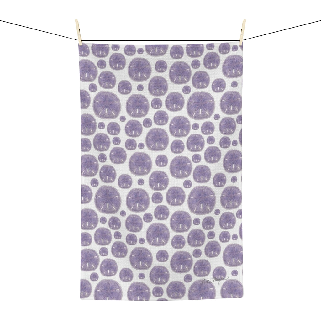 Purple Sand Dollar Soft Kitchen Towel
