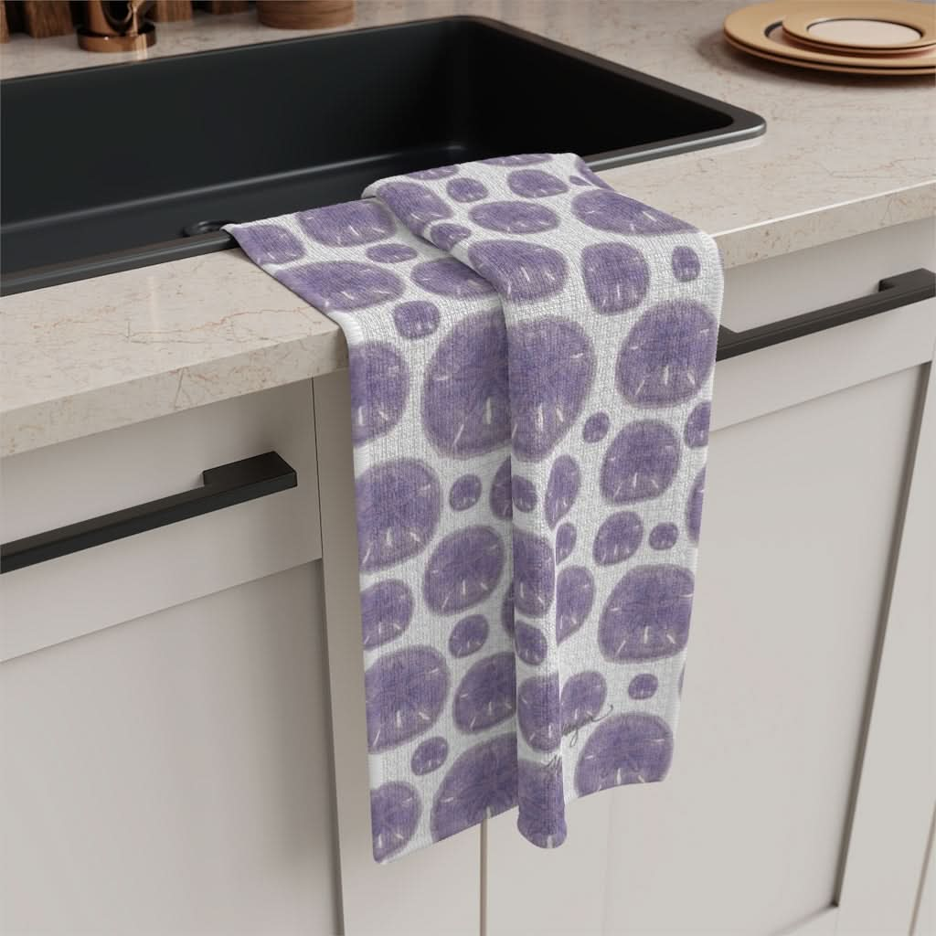 Purple Sand Dollar Soft Kitchen Towel