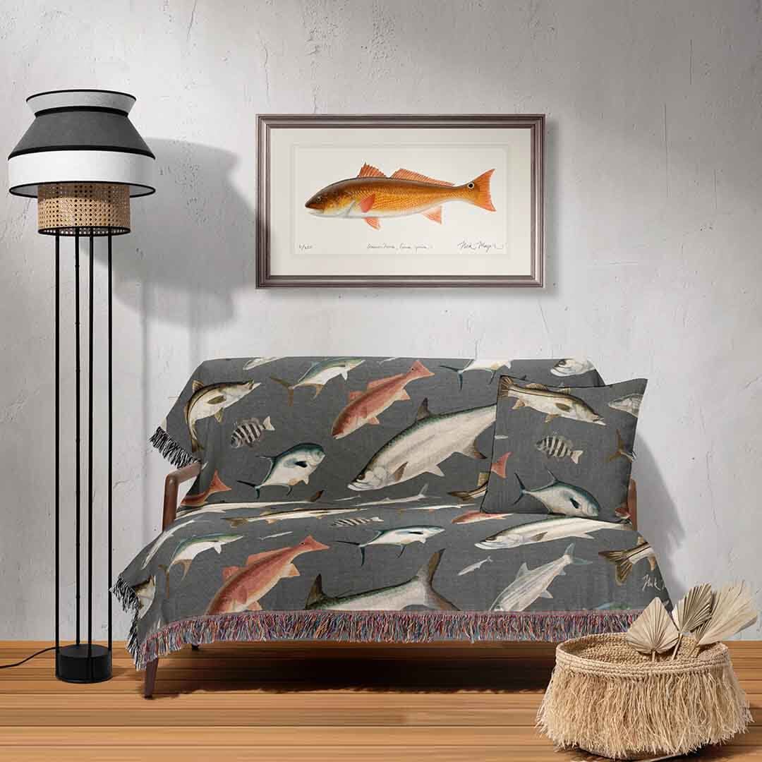 Southern Flats Gamefish Woven Blanket