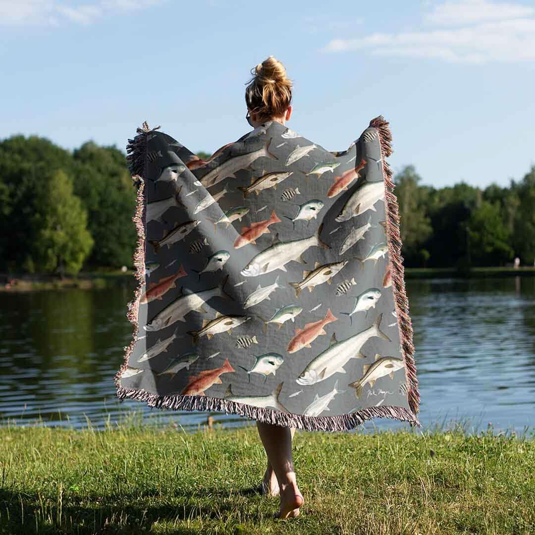 Southern Flats Gamefish Woven Blanket