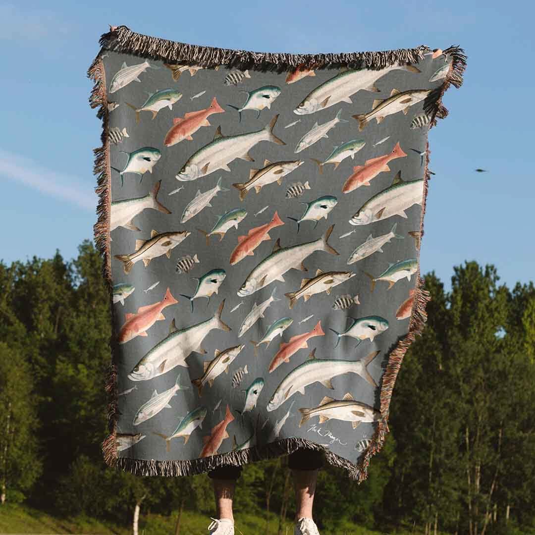 Southern Flats Gamefish Woven Blanket