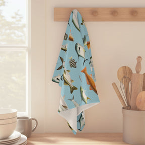 Southern Flats Fish Blue Soft Kitchen Towel - NEW for Fall 2023!