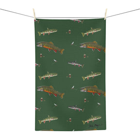 Brook Trout and Flies Soft Kitchen Towel - NEW for Fall 2023!