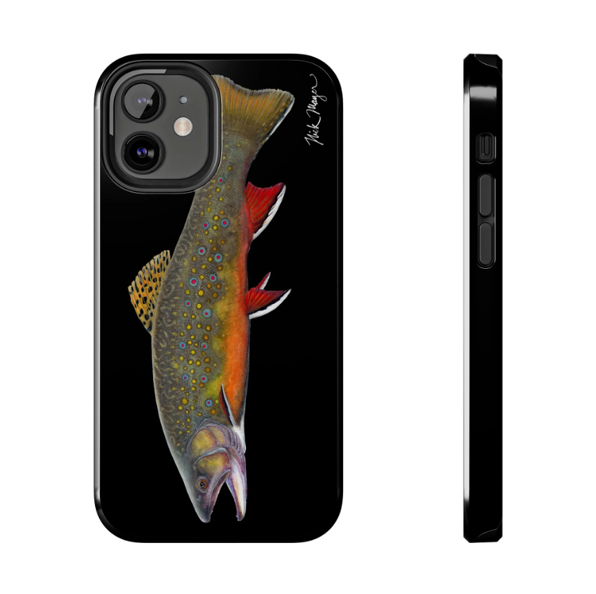 Brook Trout Black iPhone 12 Mini Case