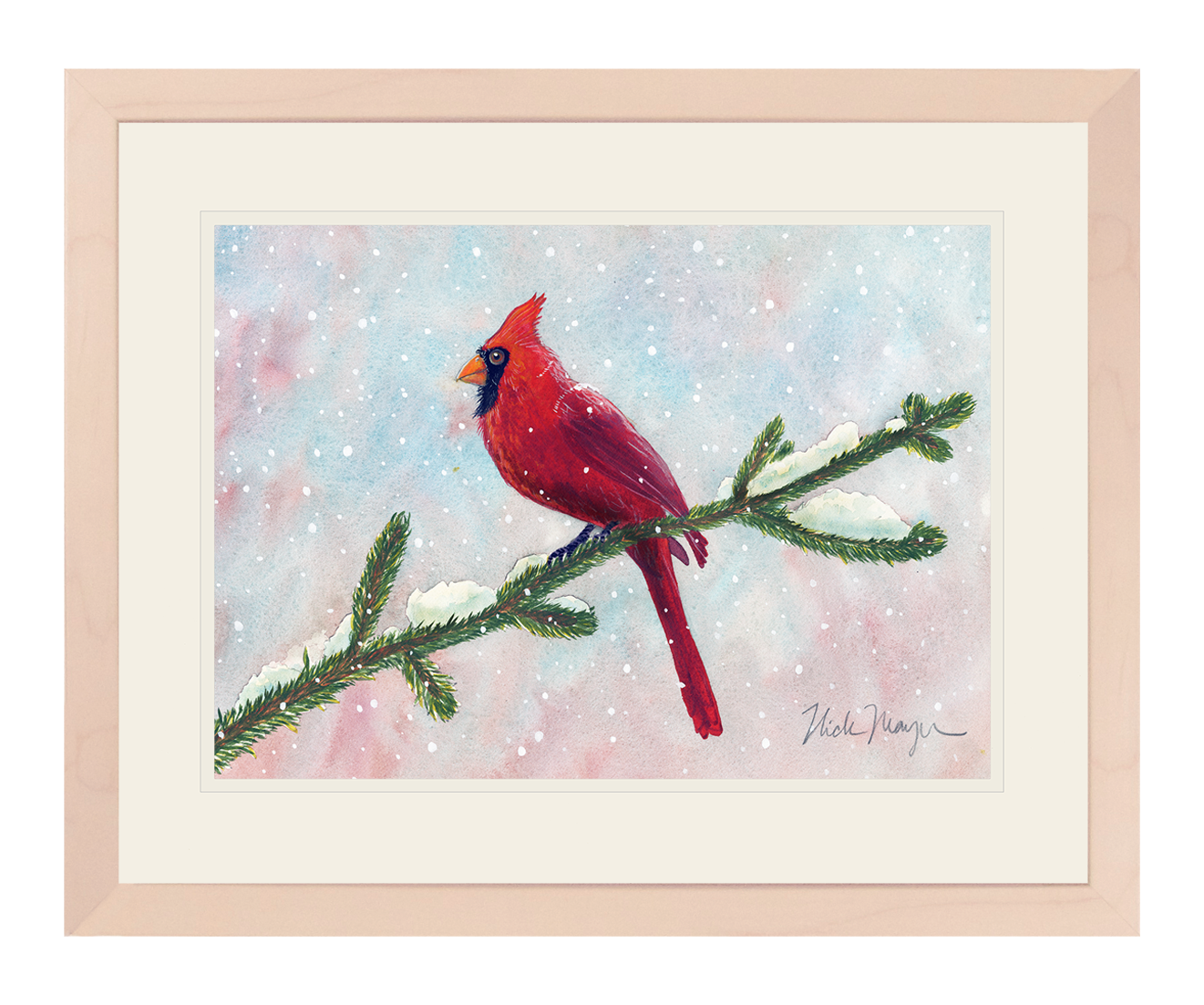 Snowy Cardinal II Limited Edition Print