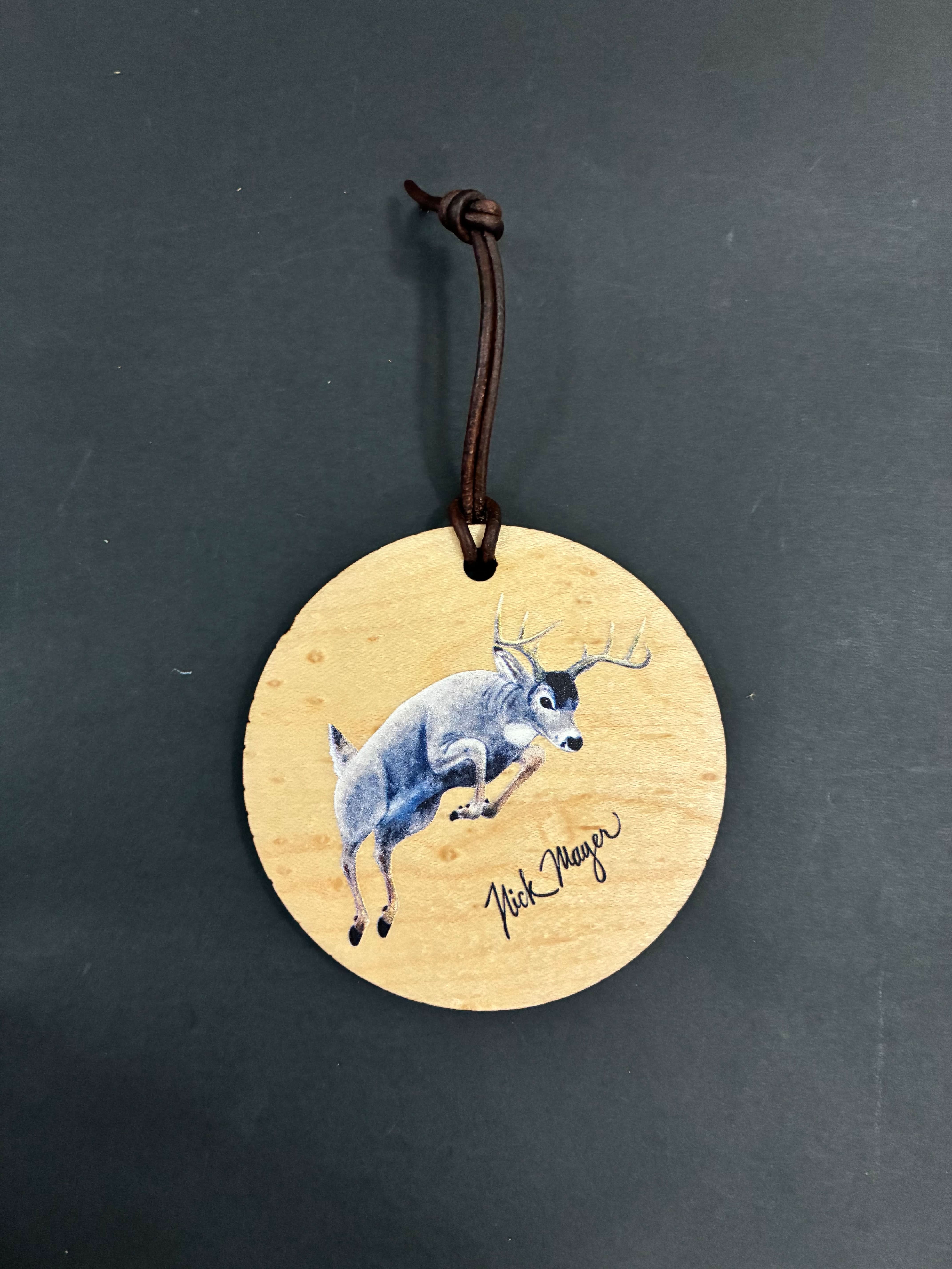 Whitetail Buck Hand-crafted Wooden Ornament - Limited Supply