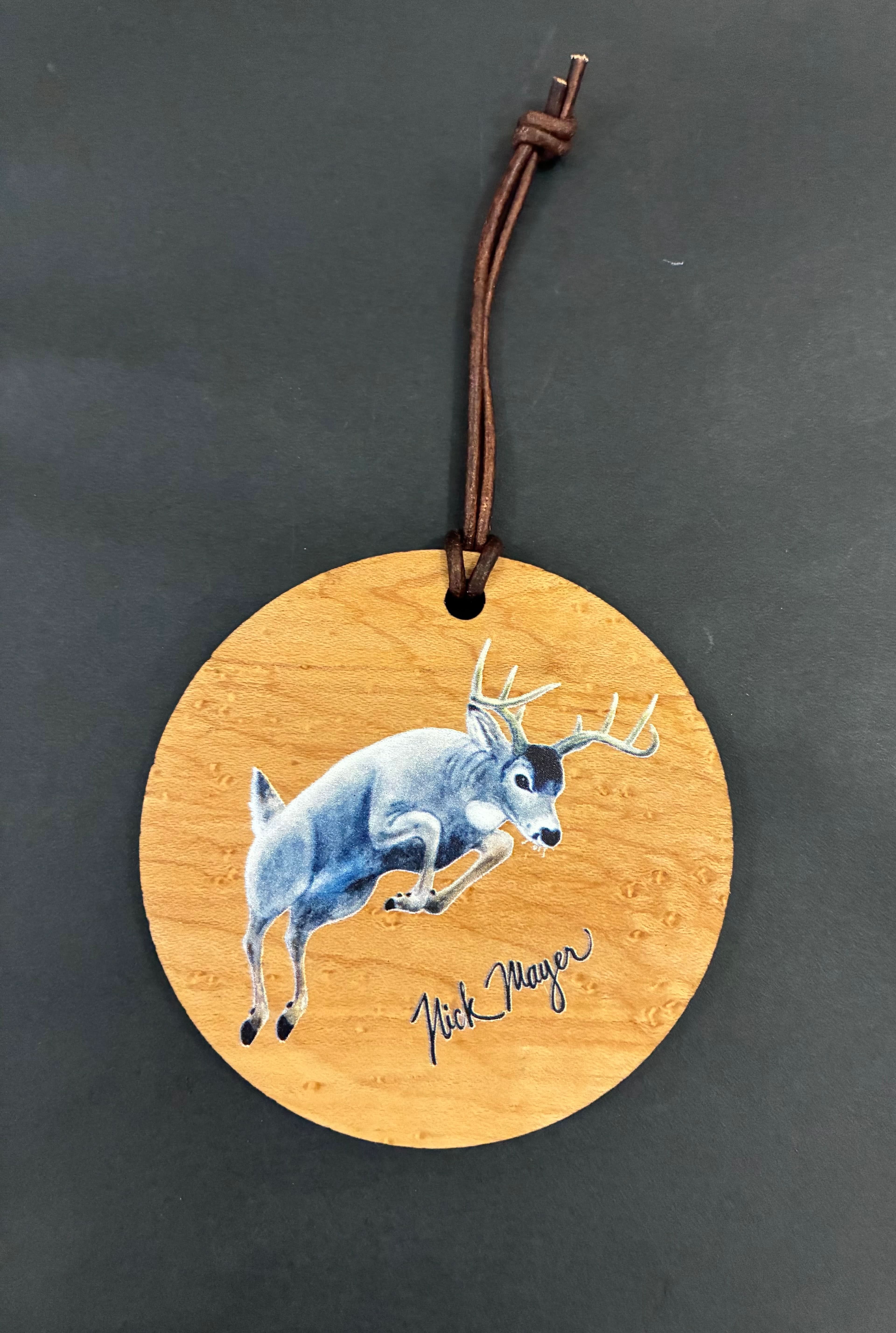 Whitetail Buck Hand-crafted Wooden Ornament - Limited Supply