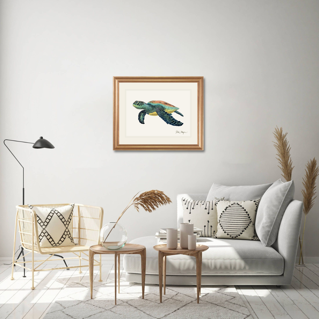 Green Sea Turtle II Limited Edition Print - NEW