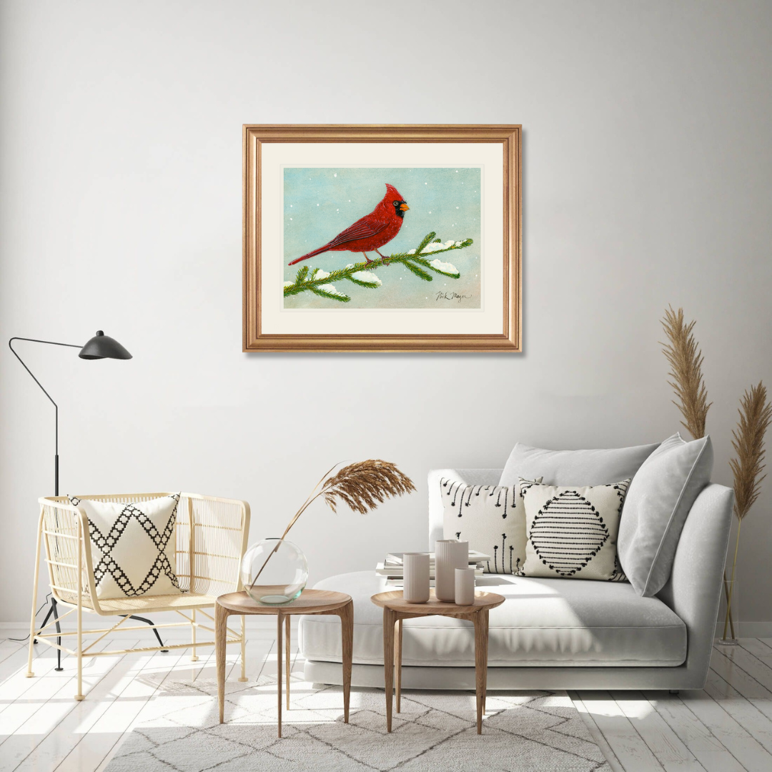 Snowy Cardinal I Limited Edition Print