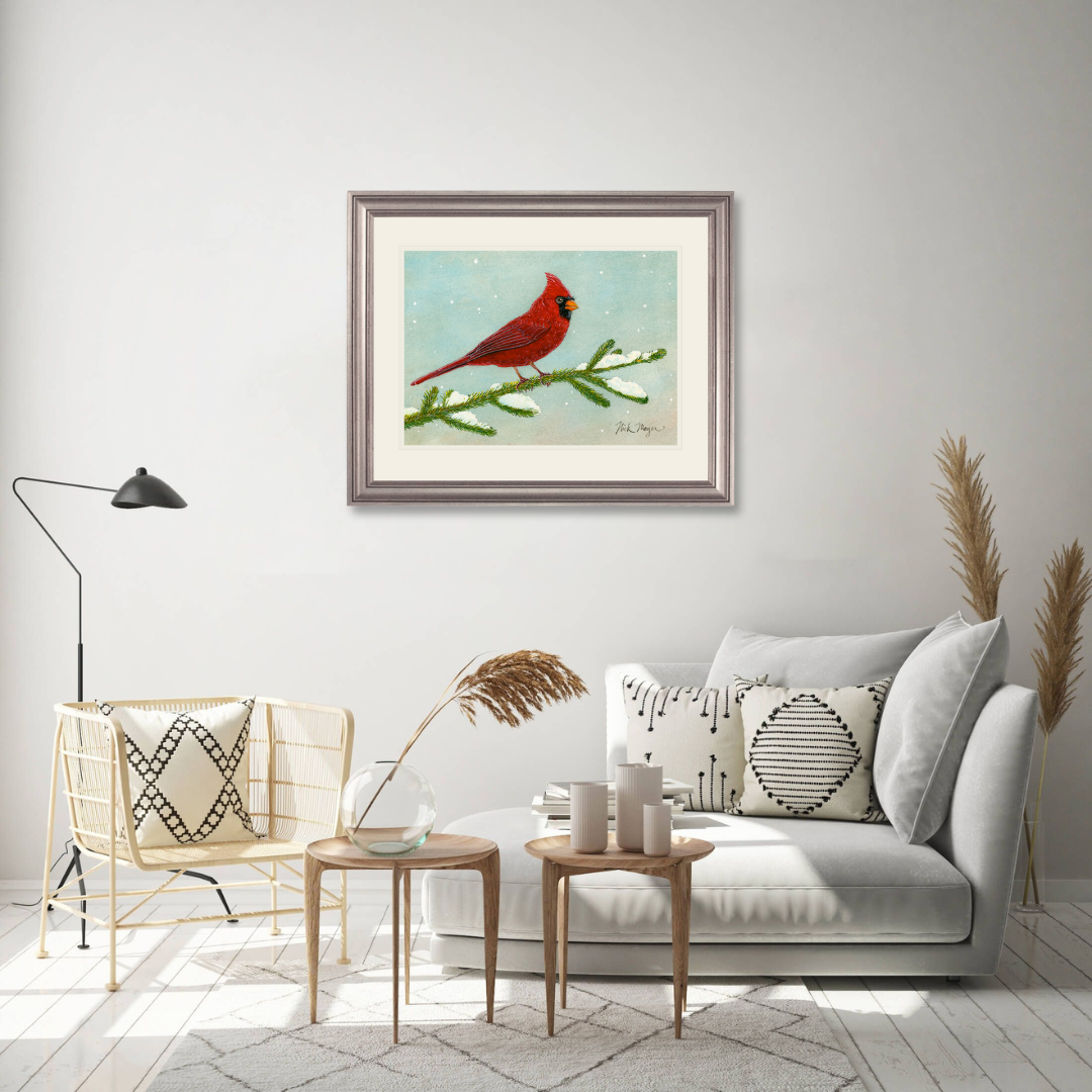 Snowy Cardinal I Limited Edition Print
