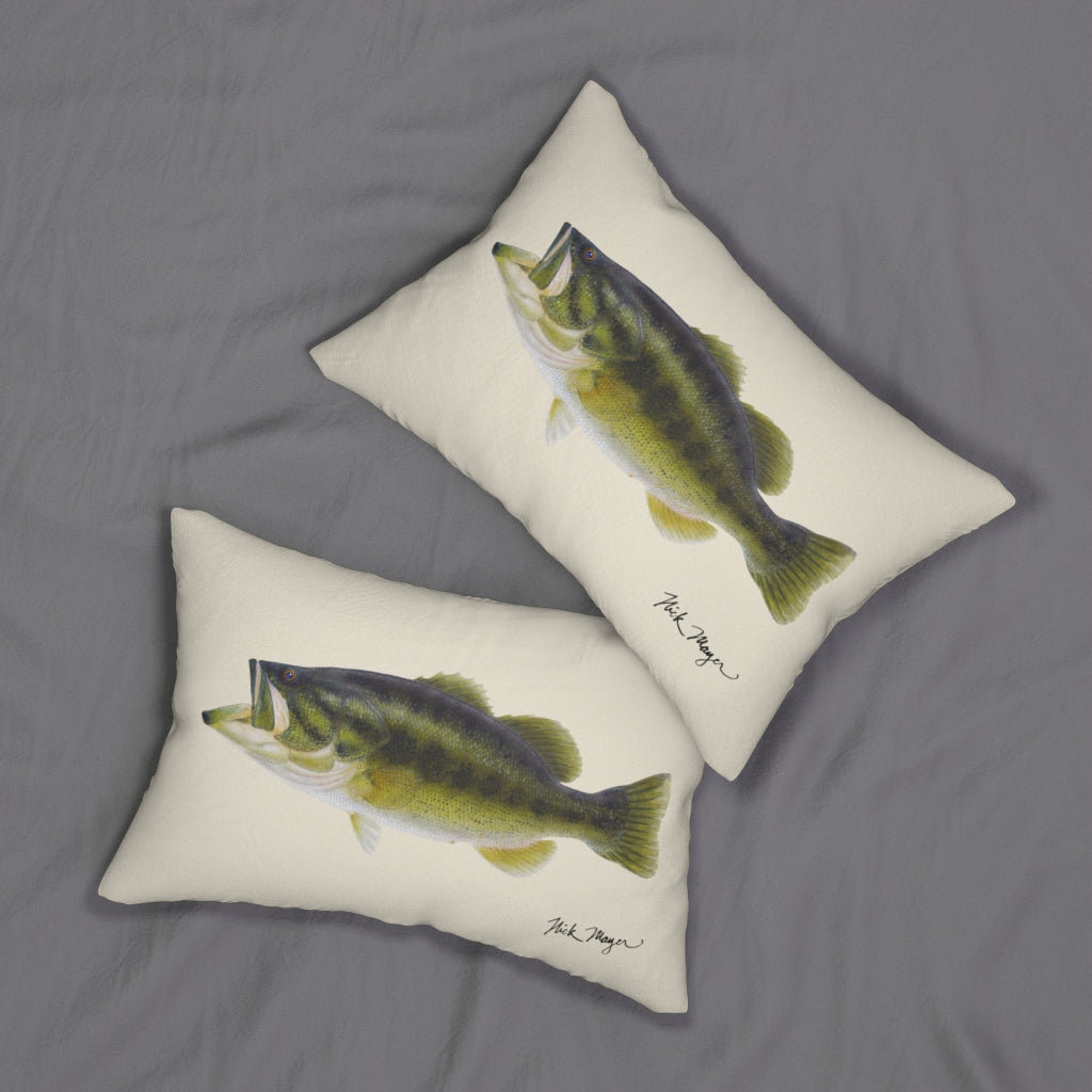 Largemouth Bass Throw Pillow